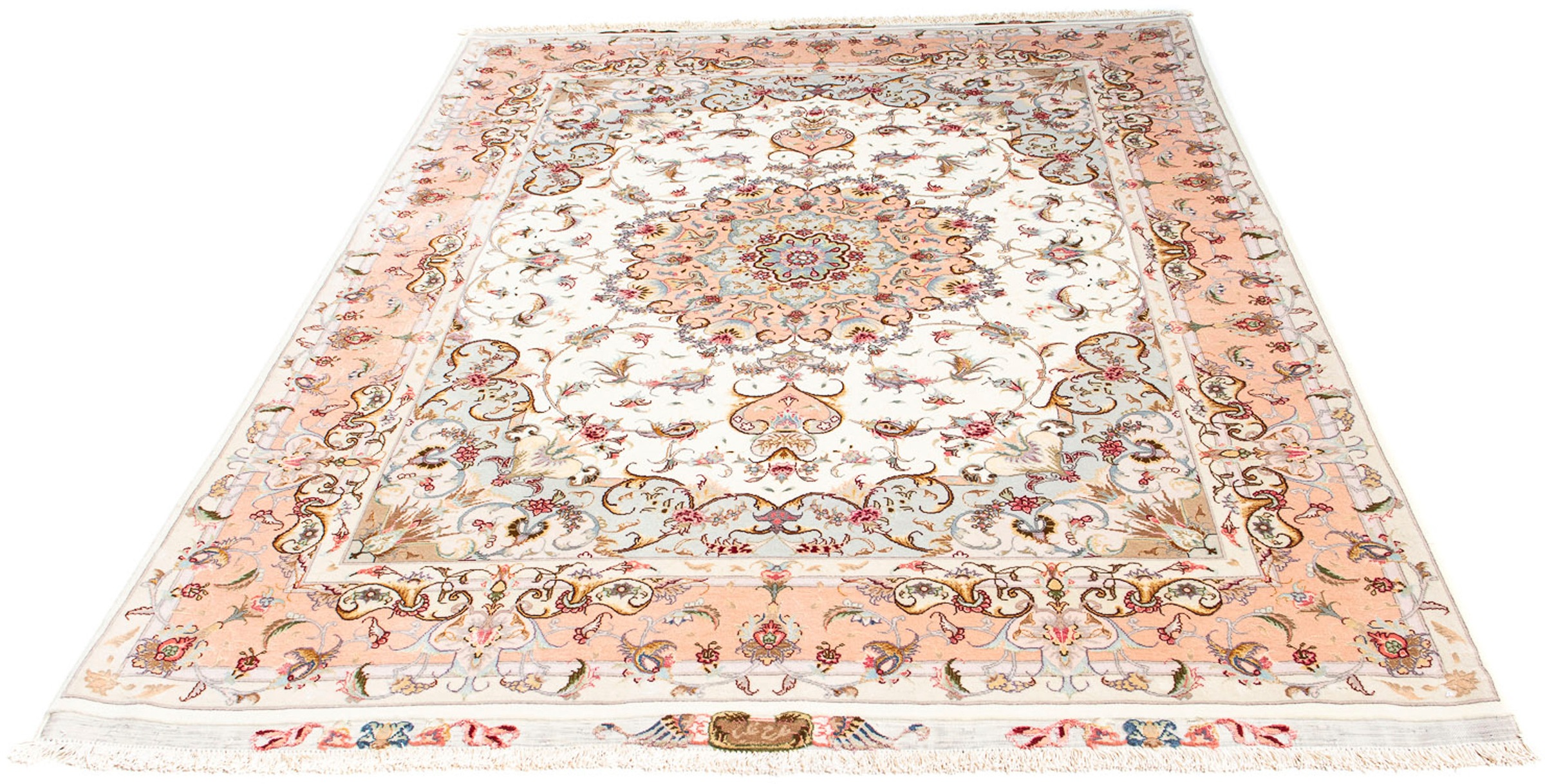 morgenland Orientteppich »Perser - Täbriz - Royal - 203 x 152 cm - beige«, günstig online kaufen
