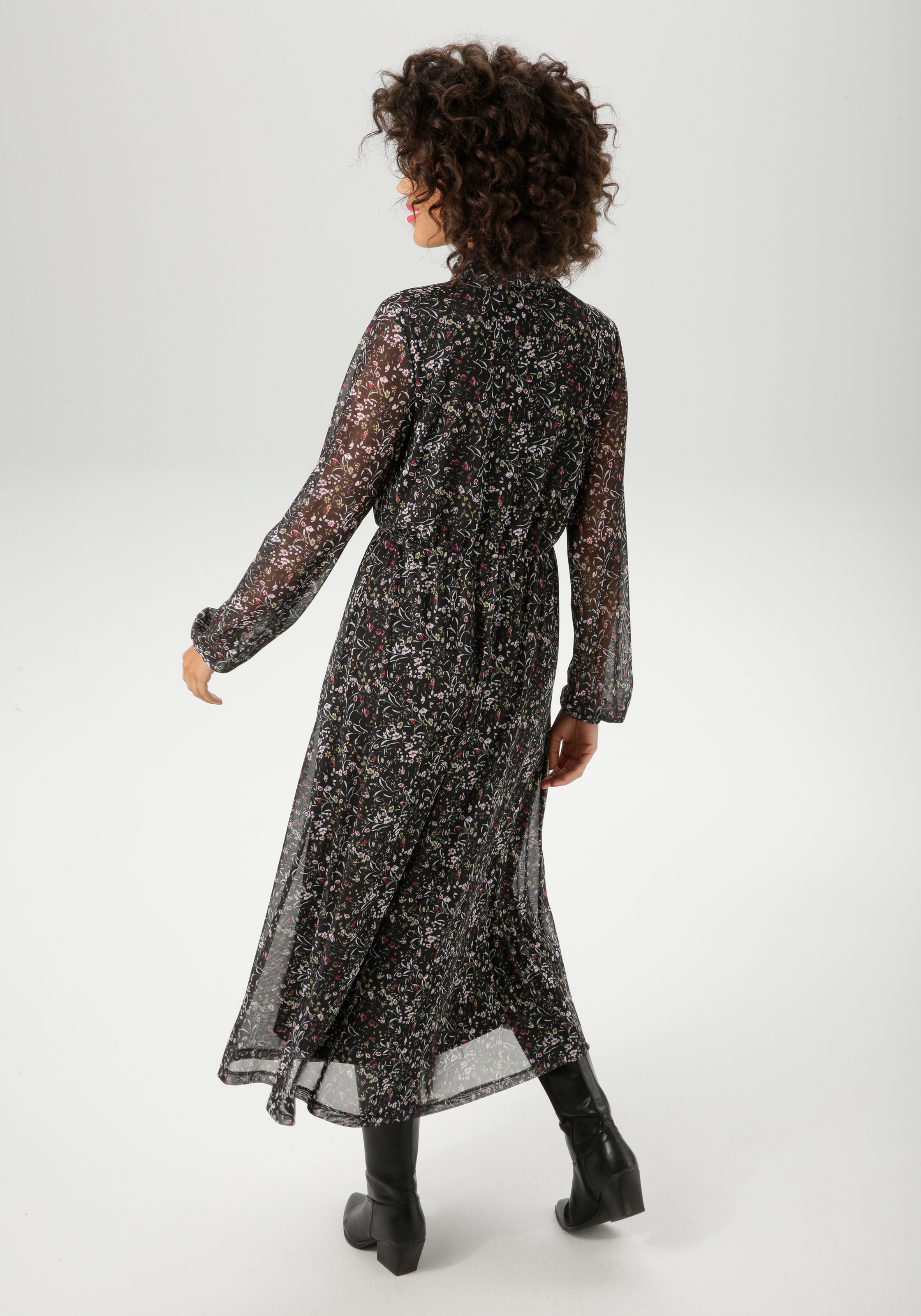 Aniston CASUAL Blusenkleid, mit farbenfrohen Blümchen bedruckt - NEUE KOLLEKTION