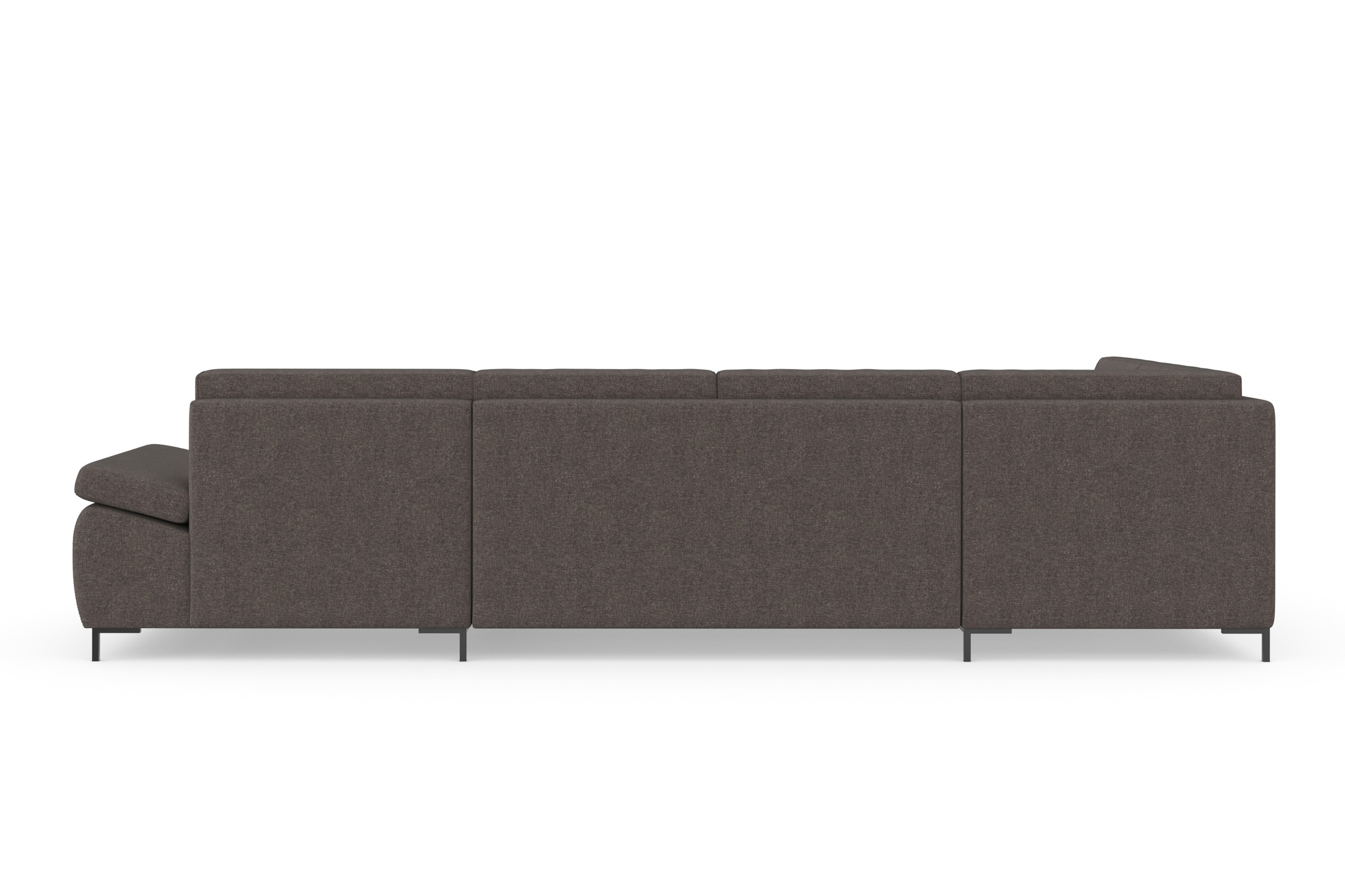 DOMO collection Wohnlandschaft »Capelo, komfortabel, klare Linien zeichnen dieses Design aus, U-Form«, mit Armteilverstellung, wahlweise mit Bettfunktion, Federkern