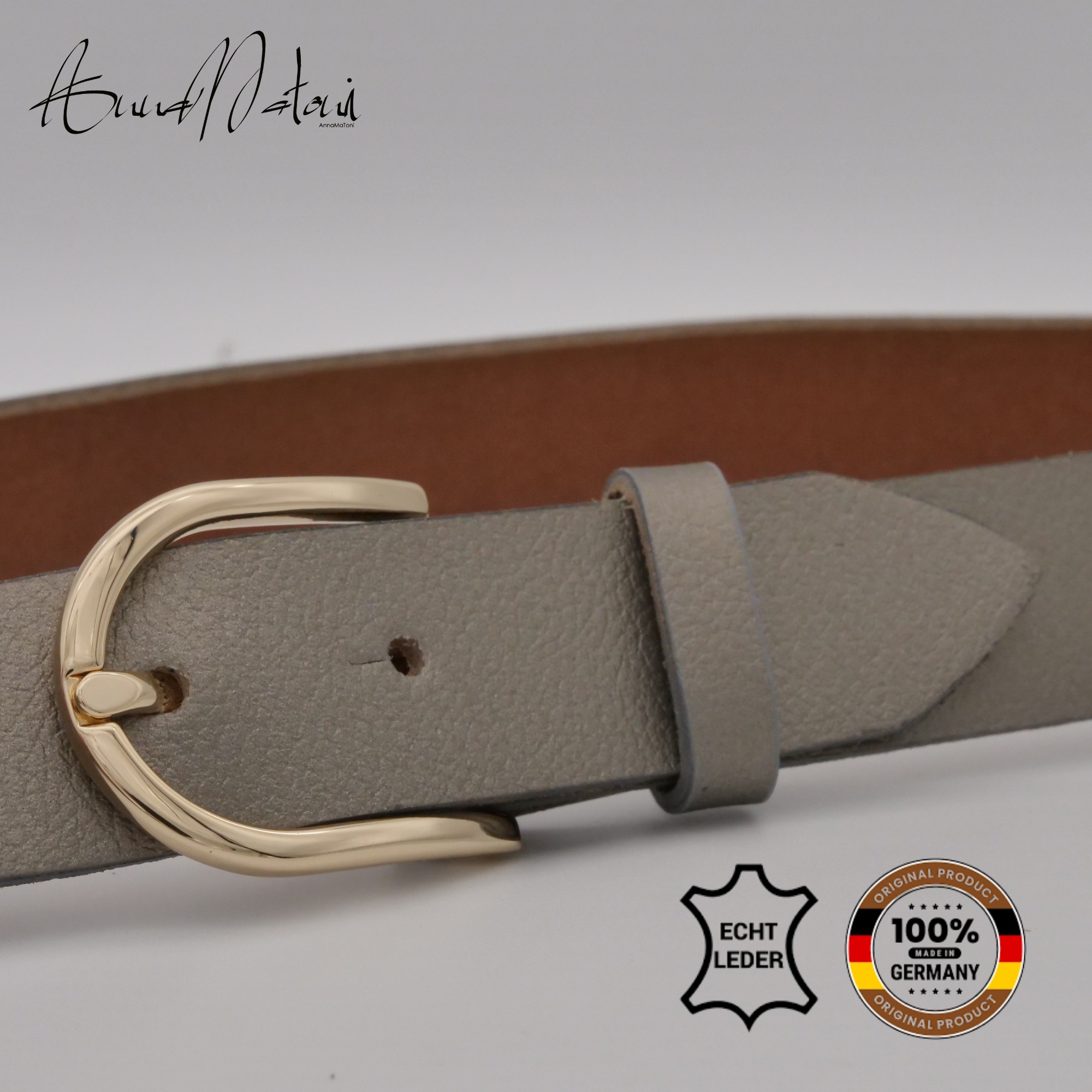 AnnaMatoni Ledergürtel »AnnaMatoni Damen Ledergürtel Basic Gürtel 3cm breit echt Leder«