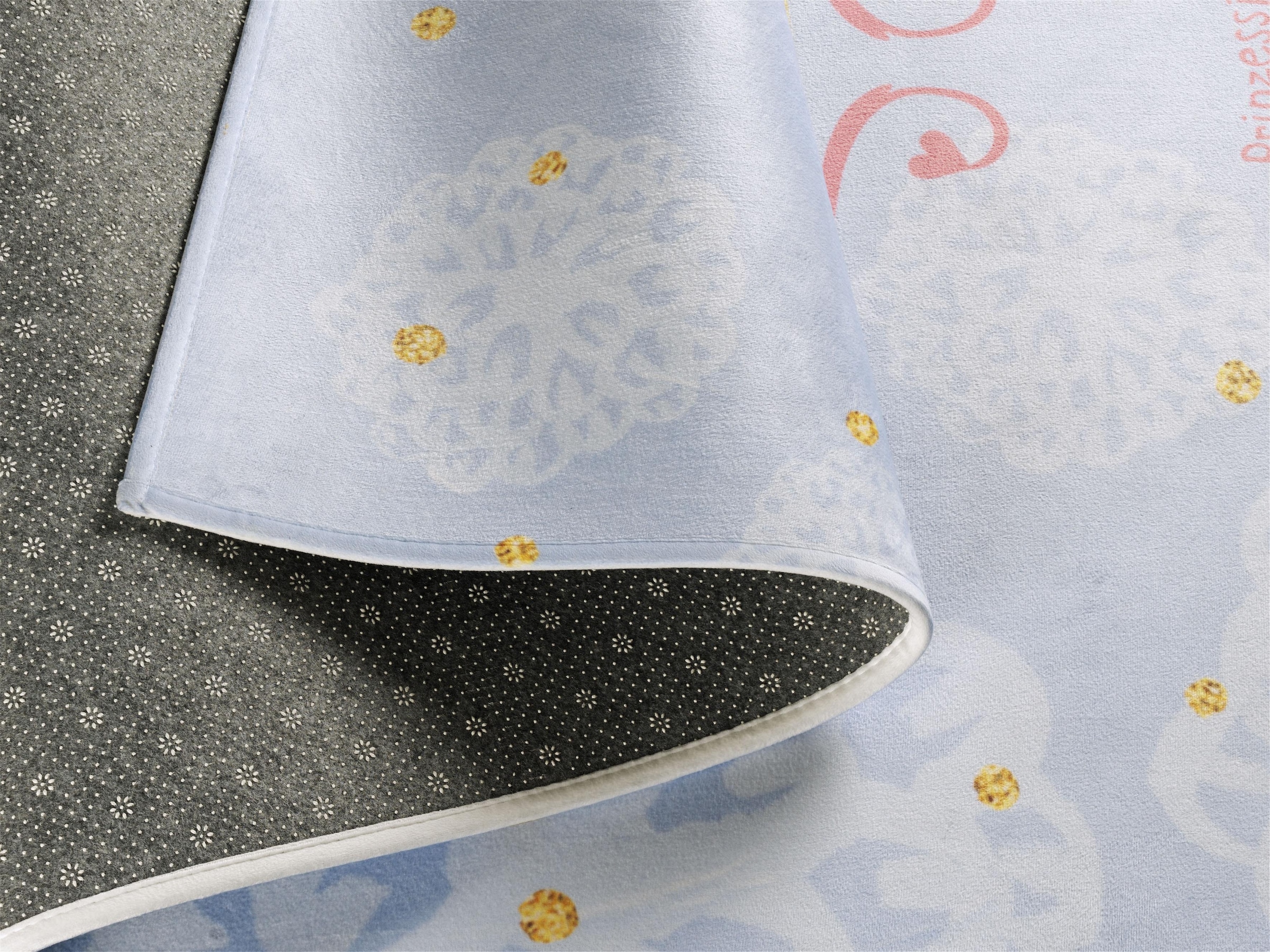 Prinzessin Lillifee Kinderteppich »LI-114«, rechteckig, 6 mm Höhe, bedruckter Stoff, Motiv Krone, weiche Microfaser, Kinderzimmer