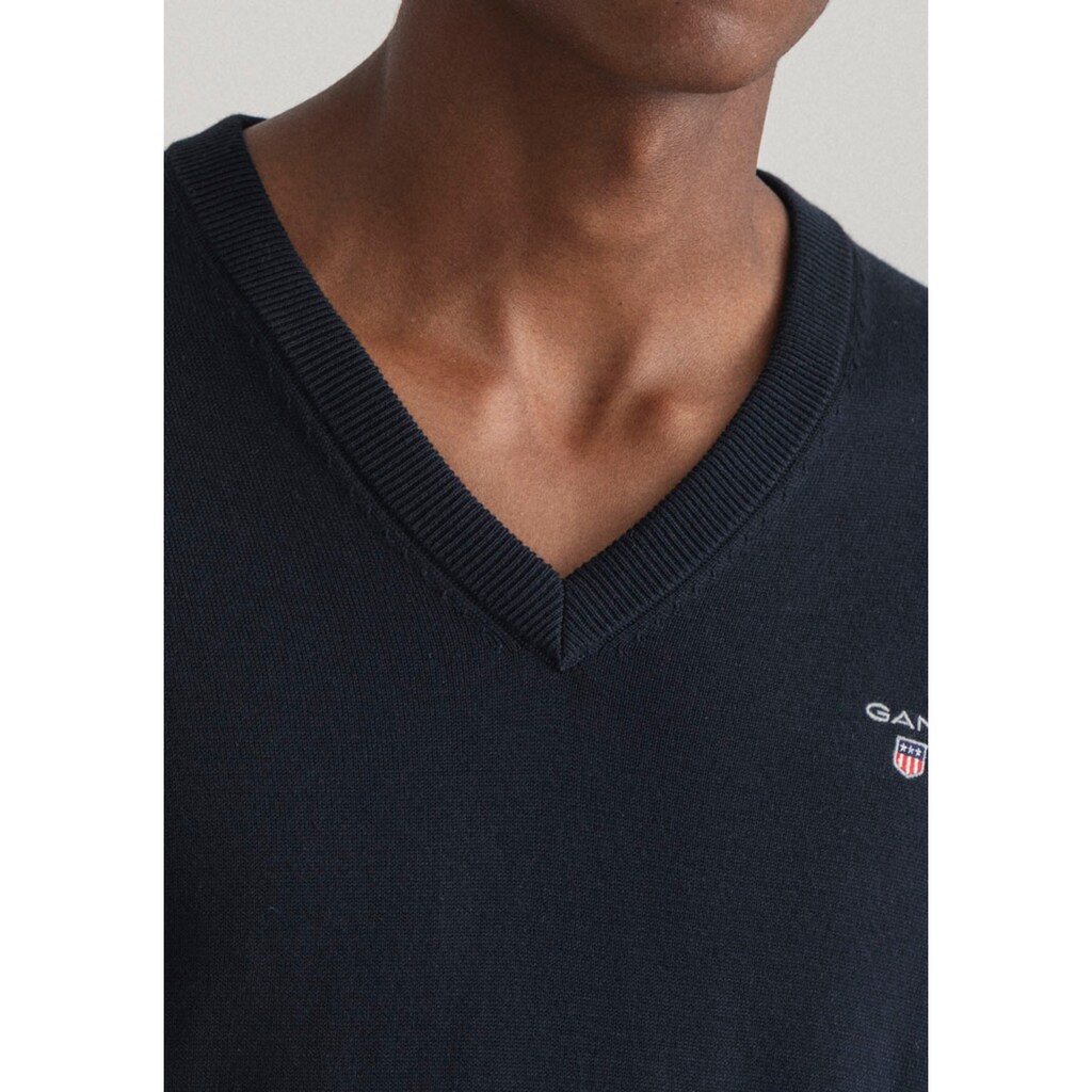 Gant V-Ausschnitt-Pullover »Classic Cotton V-Neck«