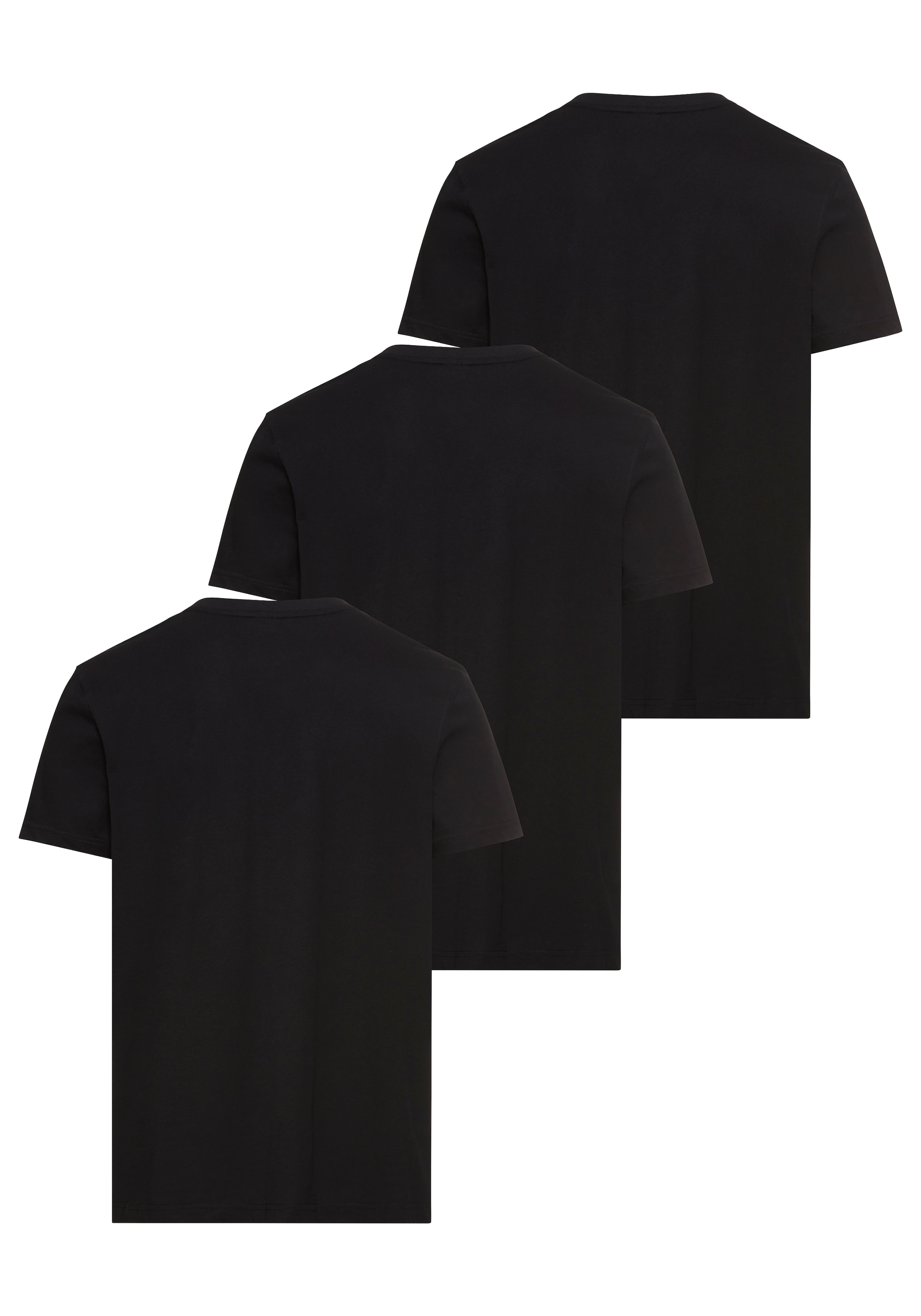 H.I.S V-Shirt, (3-er Pack), Kurzarm, Slim Fit, aus Baumwolle