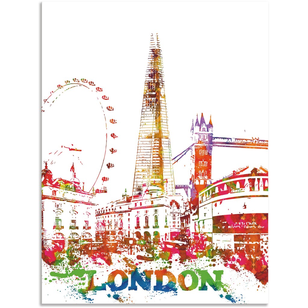 Artland Wandbild »London Grafik«, London, (1 St.)
