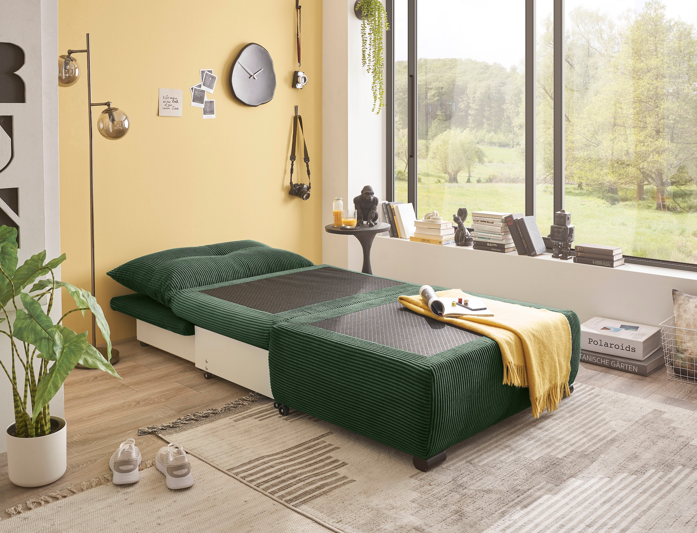 ED EXCITING DESIGN Schlafsofa »Charlie«, Schlafsessel mit Bettkasten & 1 Rückenkissen