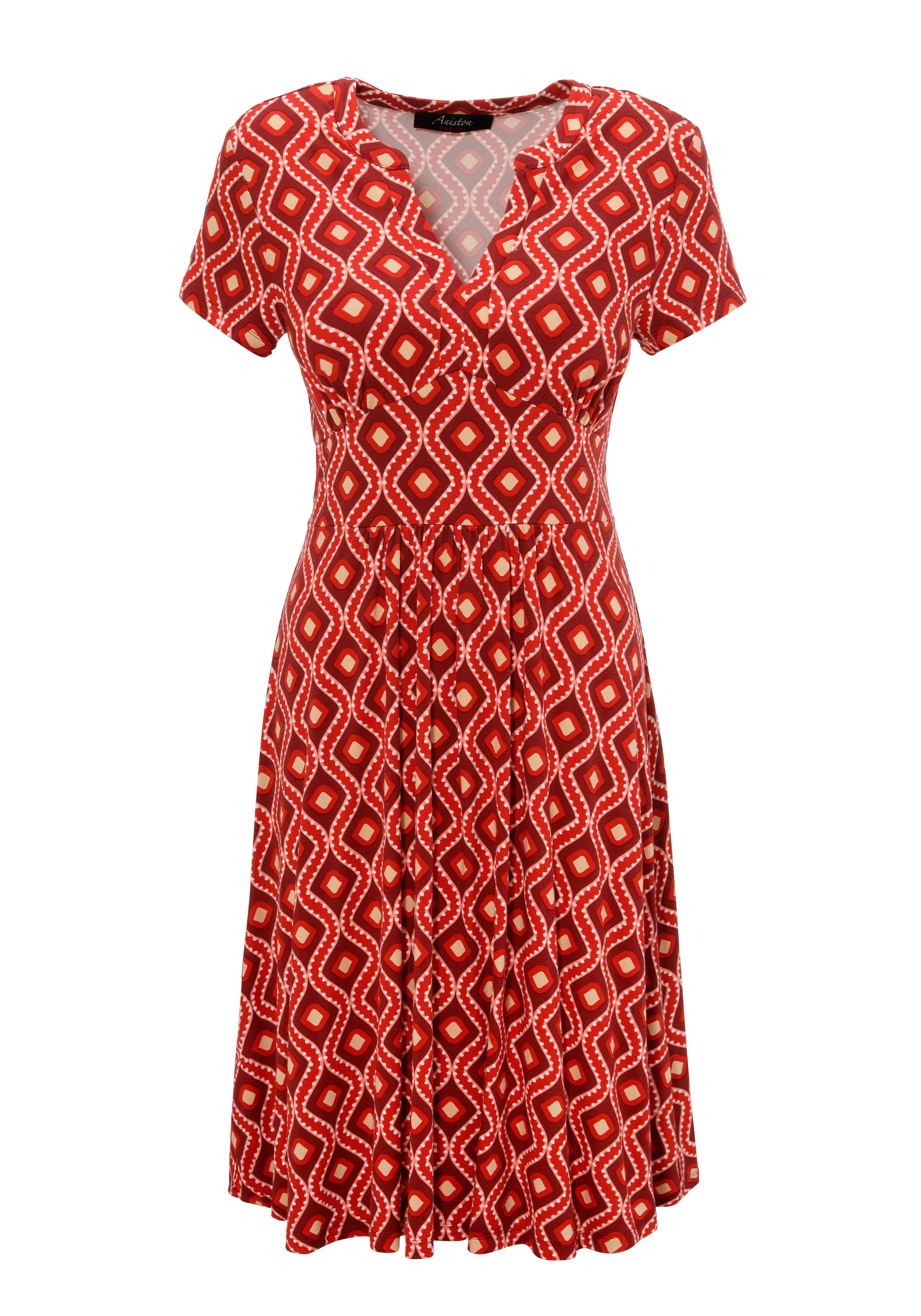 Aniston CASUAL Sommerkleid, mit farbharmonischem Retro-Druck