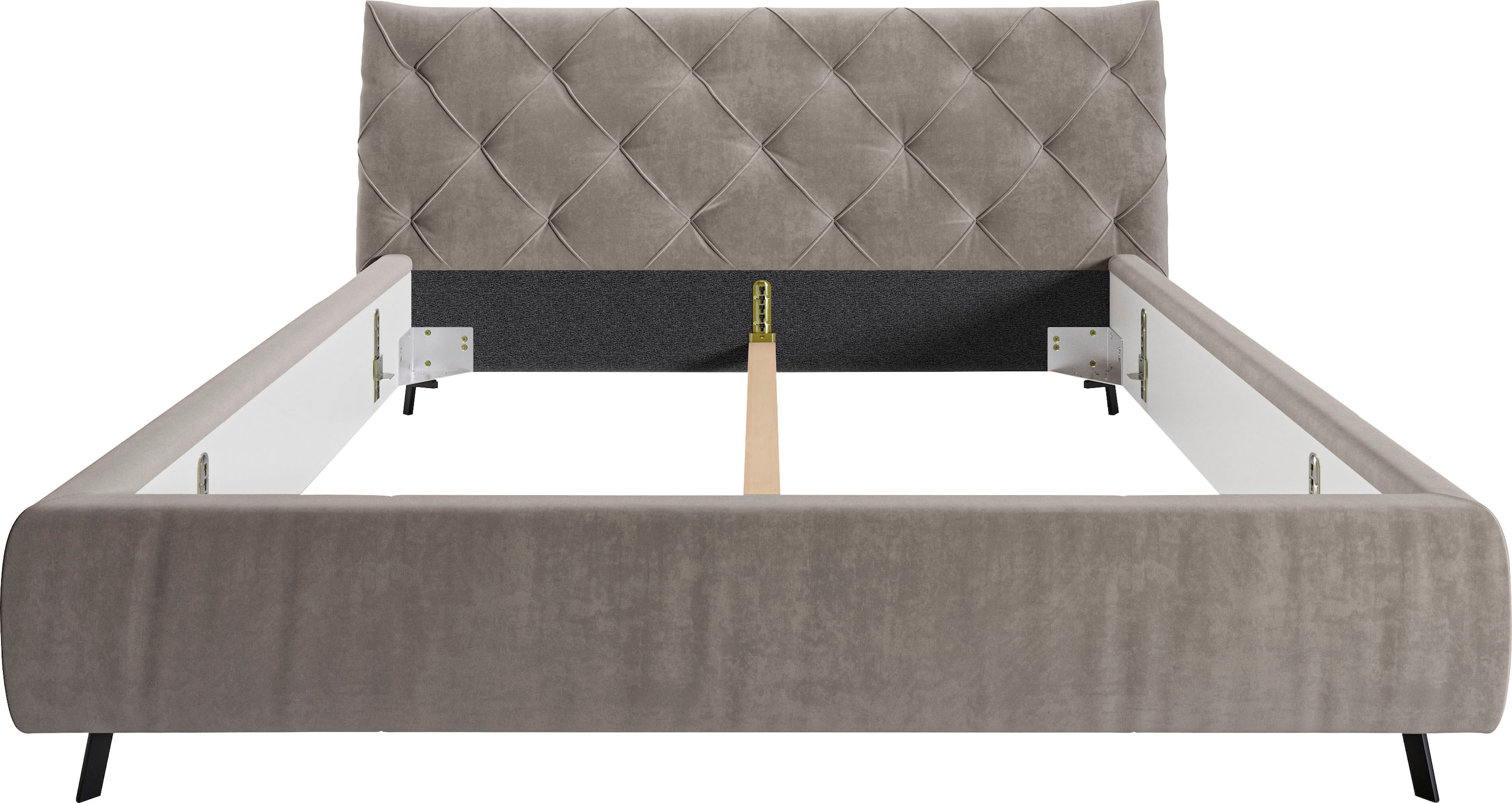 Home affaire Polsterbett »Elloree, in 4 Breiten bis 200cm, auch in Leder« Kopfteilhöhe 105 cm, belastbar bis 280 kg, auch in Überlänge 220cm