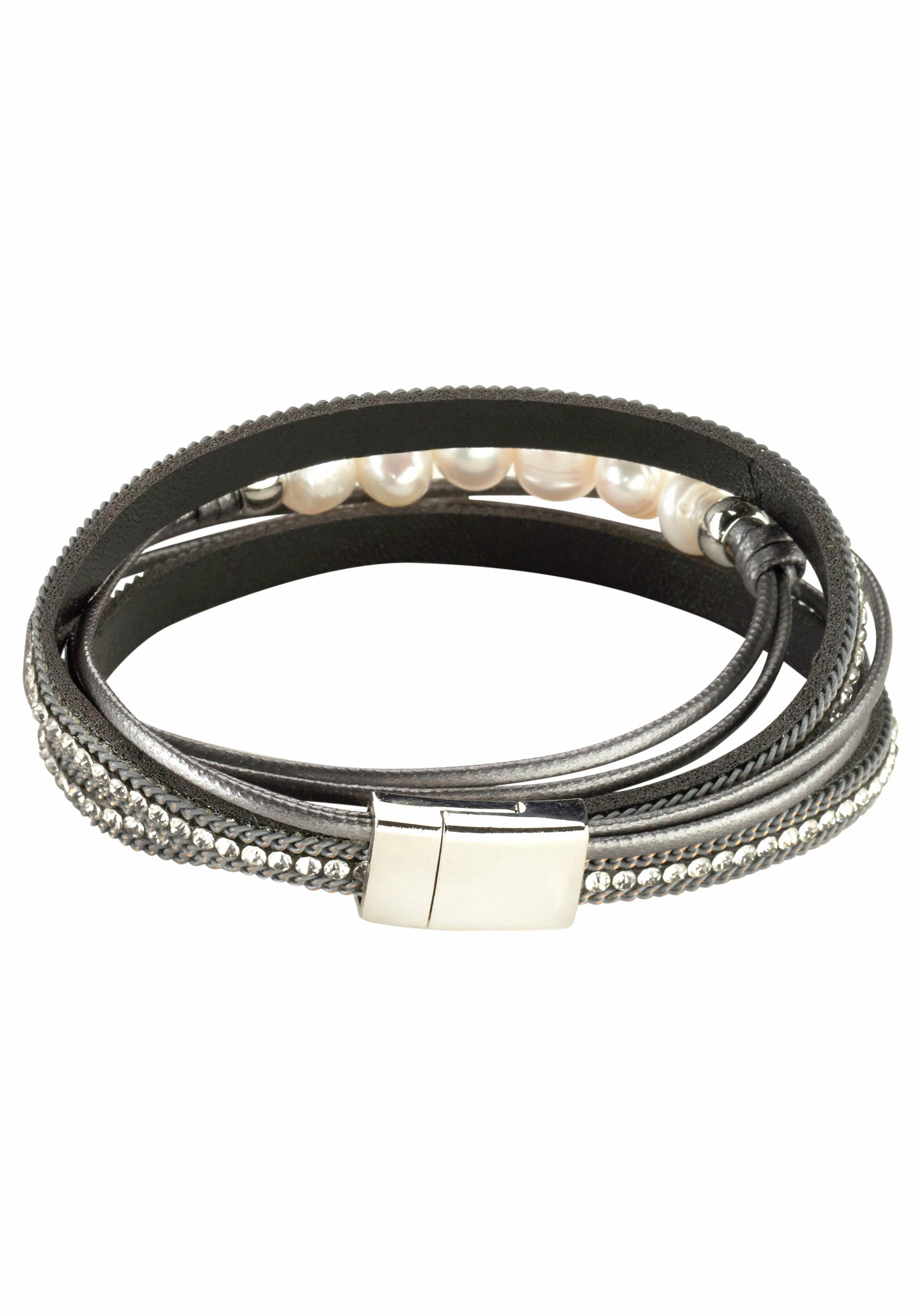 Firetti Armband »zum Wickeln, trendy«, mit Strassstein - mit Wachsperle