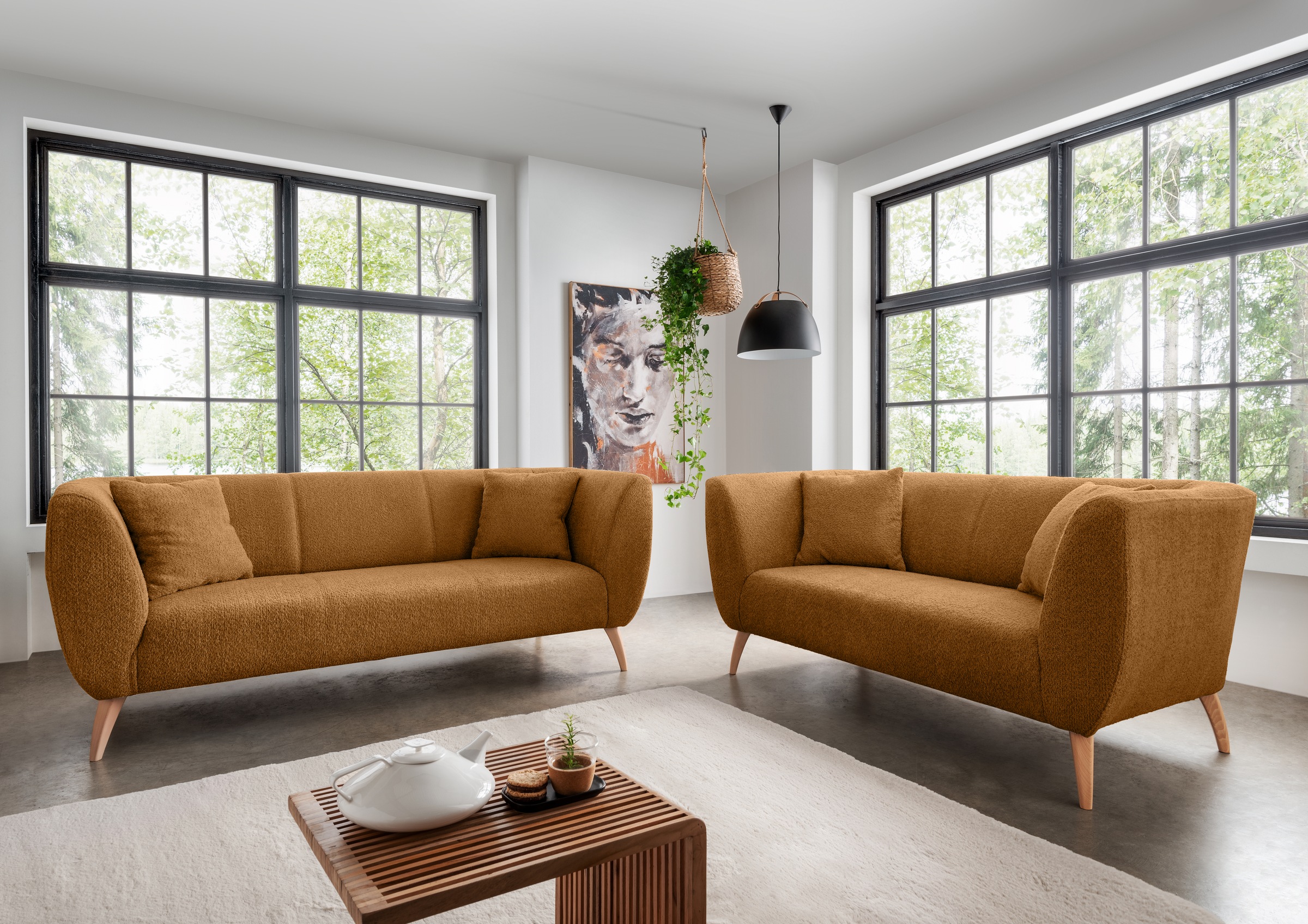 Home affaire Polstergarnitur »Colori« Set, 3-Sitzer und 2-Sitzer, 2 Stk. tl günstig online kaufen