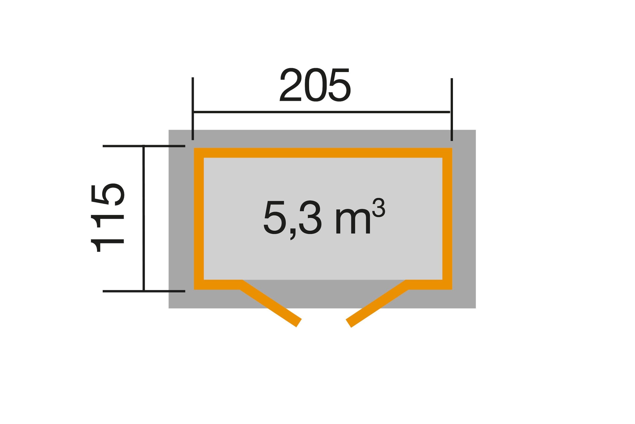 weka Gartenhaus »265 Gr. 1, 21 mm, grau, 4 Oberlichter«