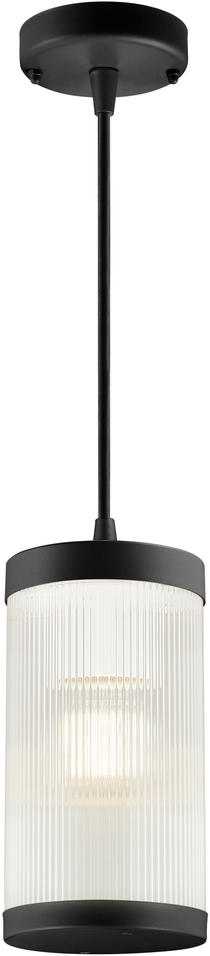 Nordlux Pendelleuchte »Coupar«, (1 St.), Robustes, pulverbeschichtetes Metall, Gerippter Diffusor erzeugt ein angenehmes Licht, für Leuchtmittel E27