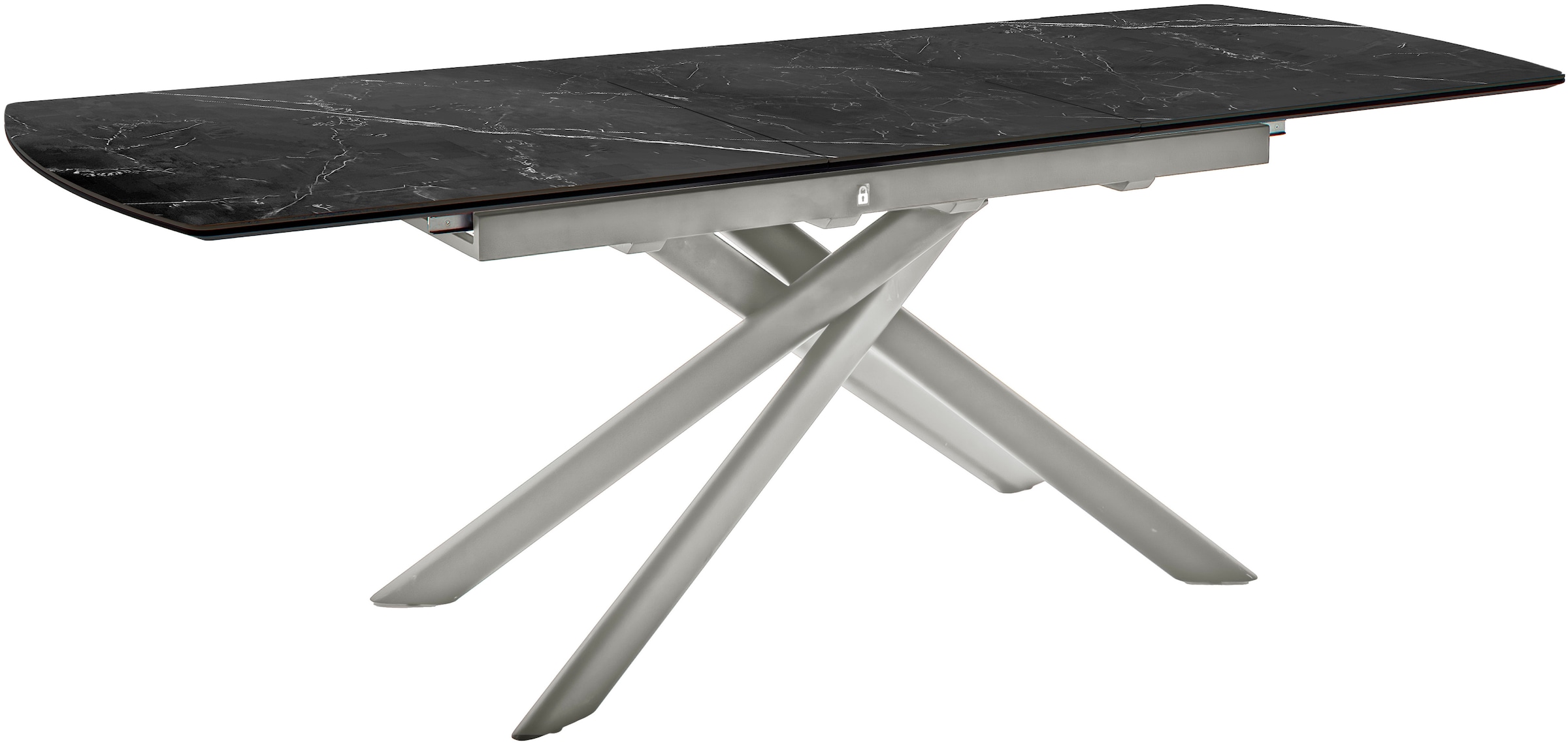 MCA furniture Esstisch »VANINO Auszugtisch 180-230 cm marmoriert«, (1 St.), Keramik,Edelstahl,Synchronauszug,ausziehbar,8-10 Personen