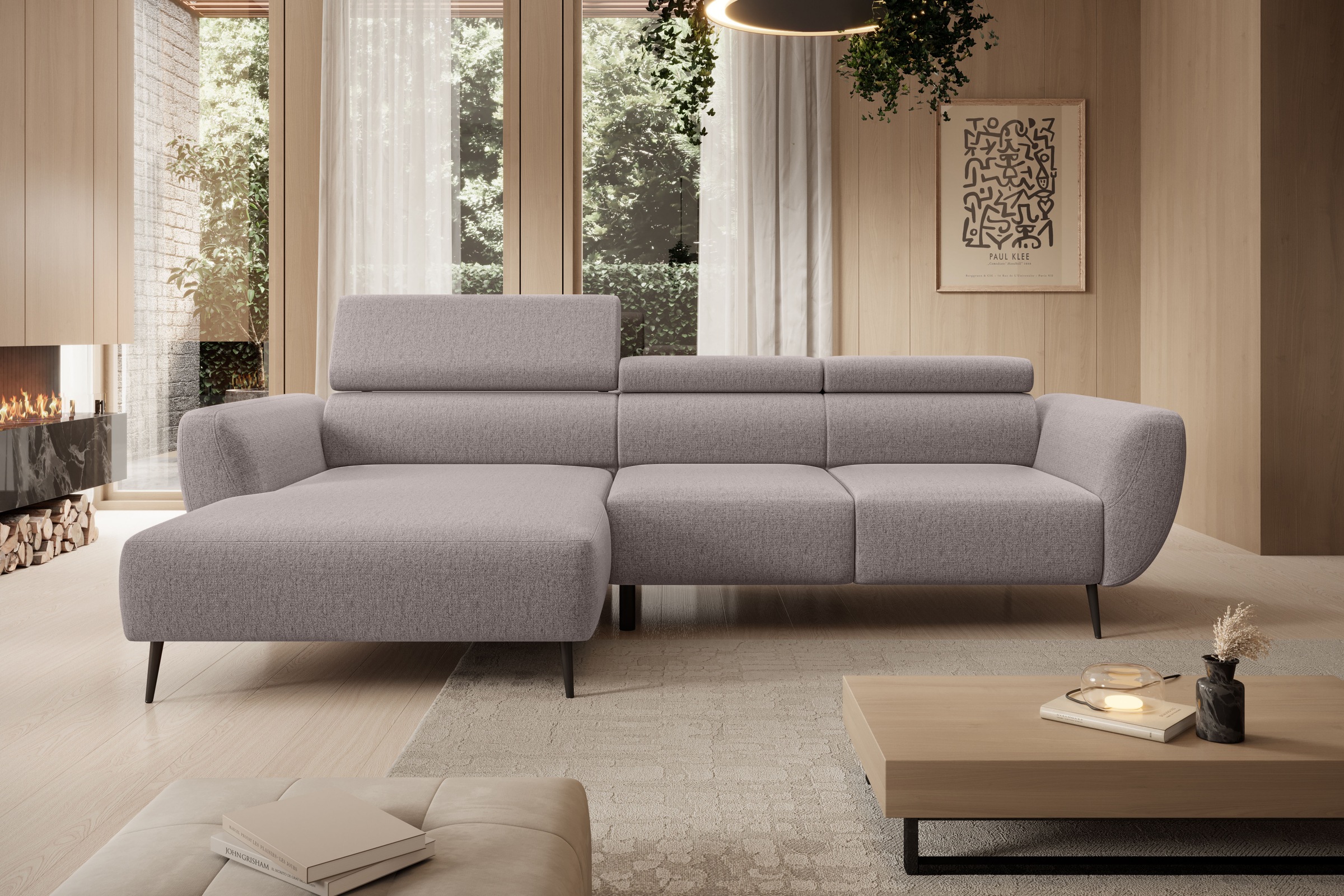 WERK2 Ecksofa »Alisson, mit elektrischer Sitztiefenverstellung, L-Form, Bre günstig online kaufen