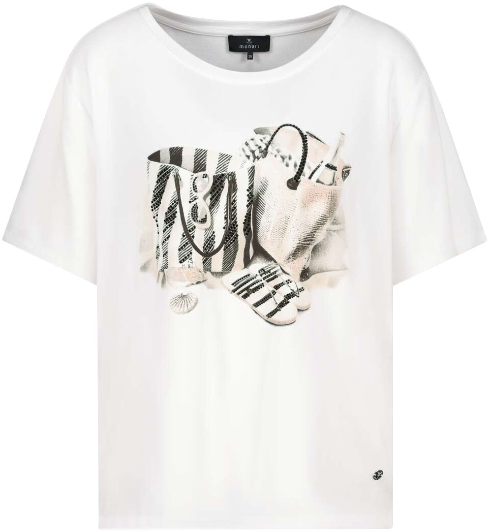 Monari T-Shirt »Shirt Taschen«, Mit Rundhalsausschnitt