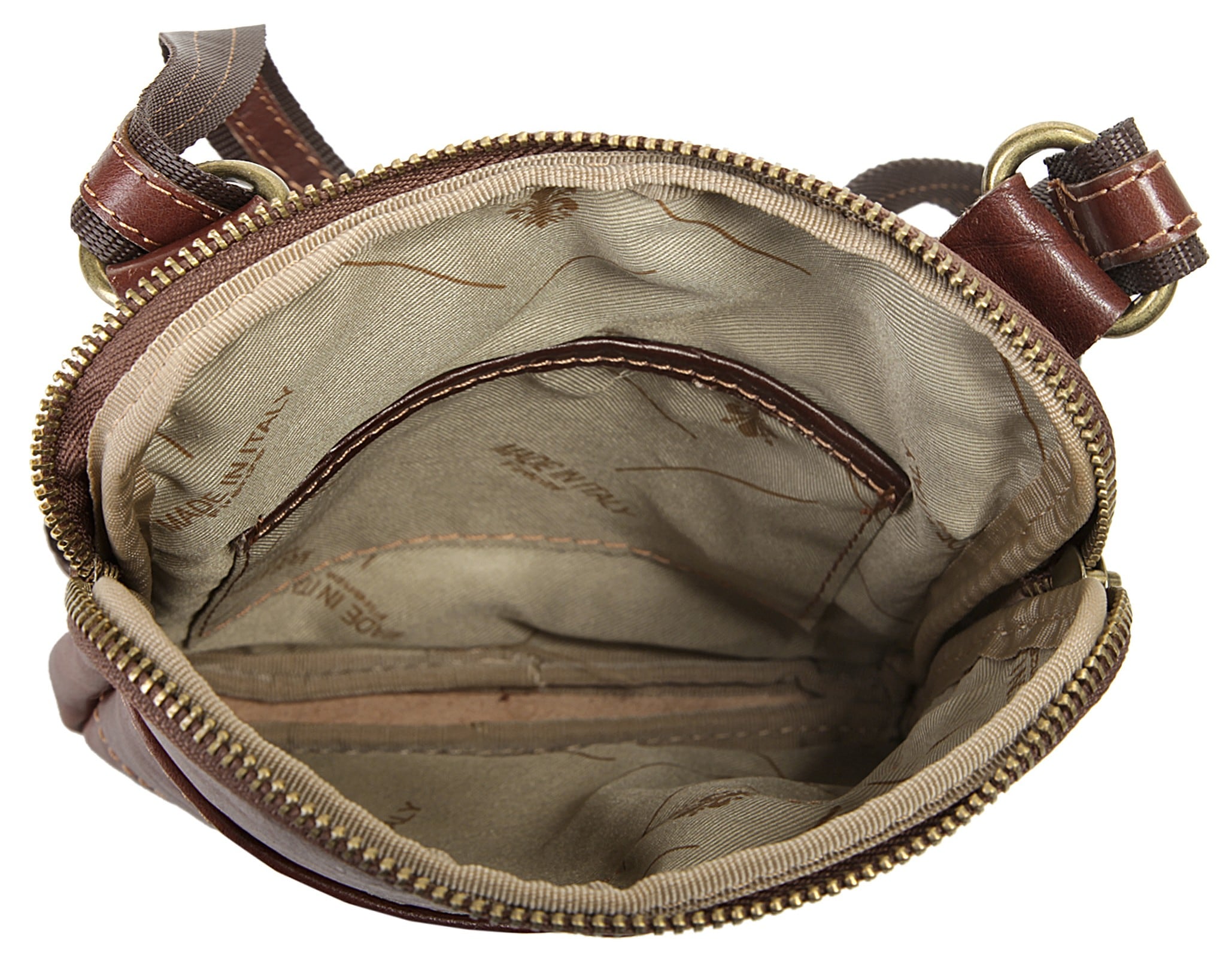 Piké Umhängetasche echt Leder, Made in Italy