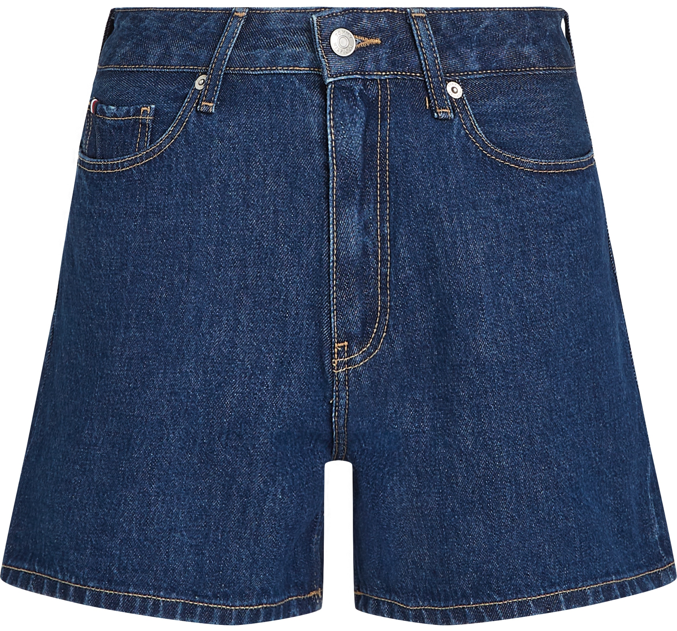 Tommy Hilfiger Shorts »DNM MINI SHORT HW ACE«  mit ausgestelltem Bein