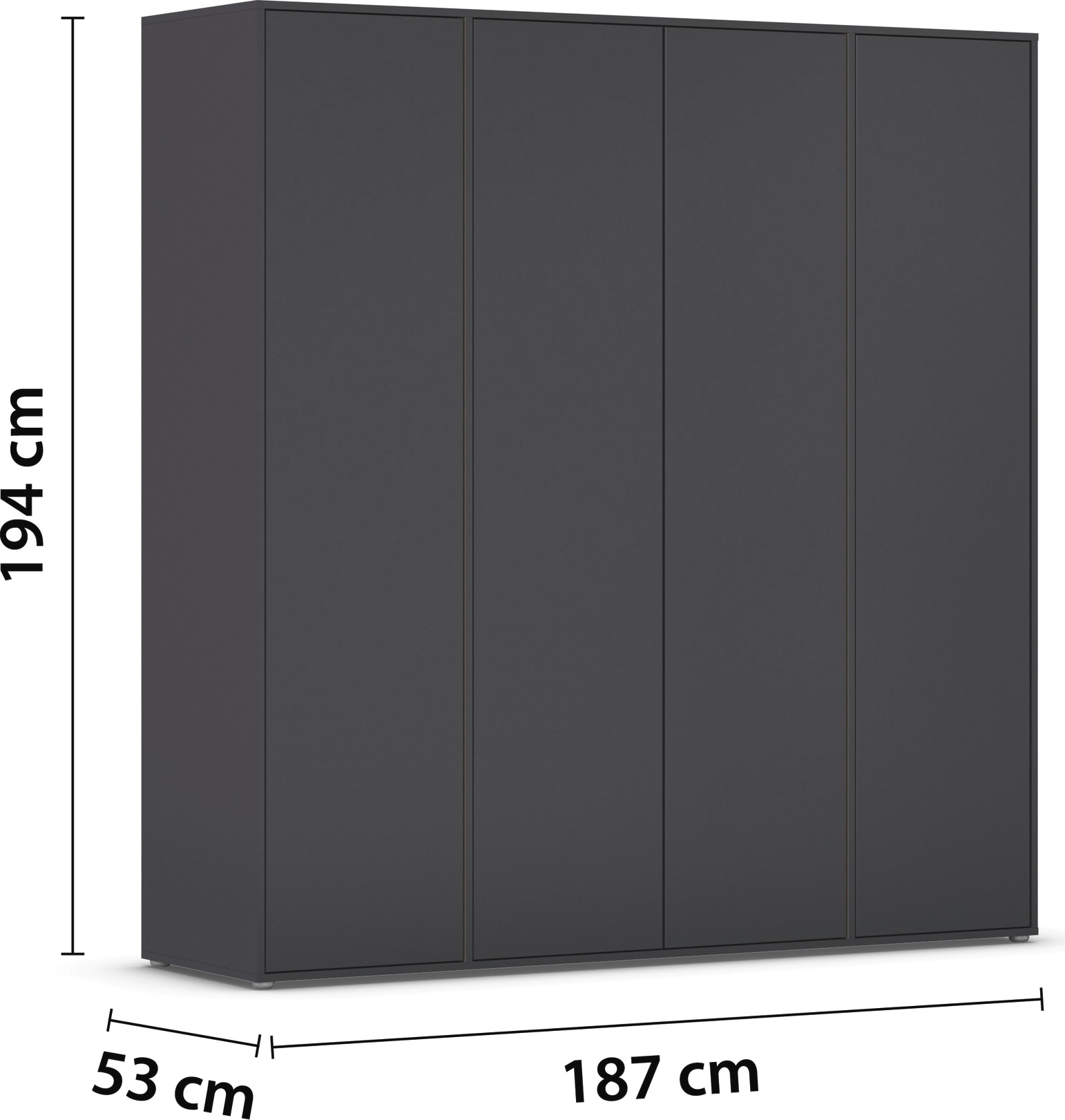 rauch Drehtürenschrank »Kleiderschrank Schrank Garderobe Wäscheschrank NABILA viel Stauraum«, (in 3 verschiedenen Ausstattungen BASIC/CLASSIC/PREMIUM), in 2 Breiten mit Push-to-Open Funktion TOPSELLER MADE IN GERMANY