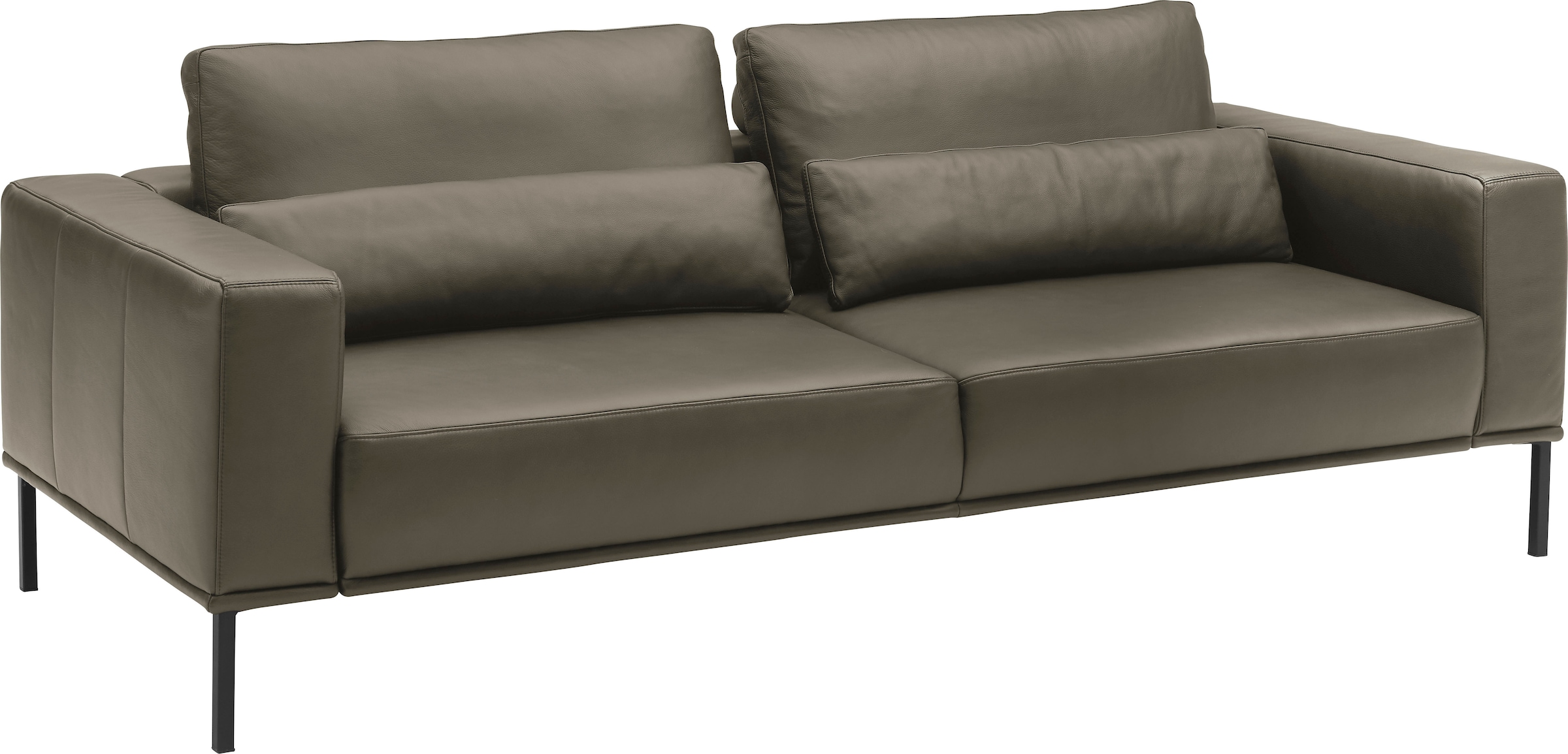 Musterring 3-Sitzer »JustB!PM100« wahlweise mit Nierenkissen und mot. Sitzauszug, Metallfuß in schwarz