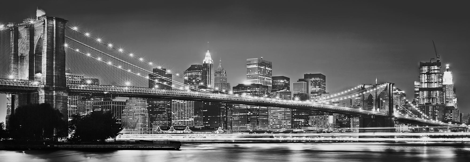 Komar Fototapete »Brooklyn Bridge - Größe 368 x 127 cm«, bedruckt, Wohnzimm günstig online kaufen