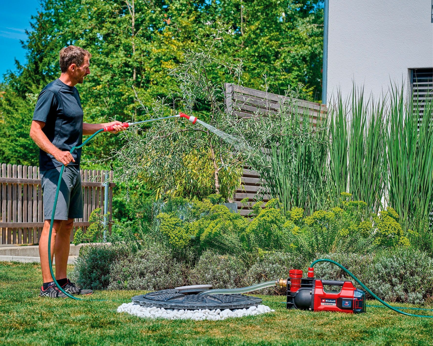 Einhell Akku-Gartenpumpe »AQUINNA 18/30 F LED AQUINNA 36/38 F LED«, 3.800 l/h, Power X-Change, ohne Akku und Ladegerät