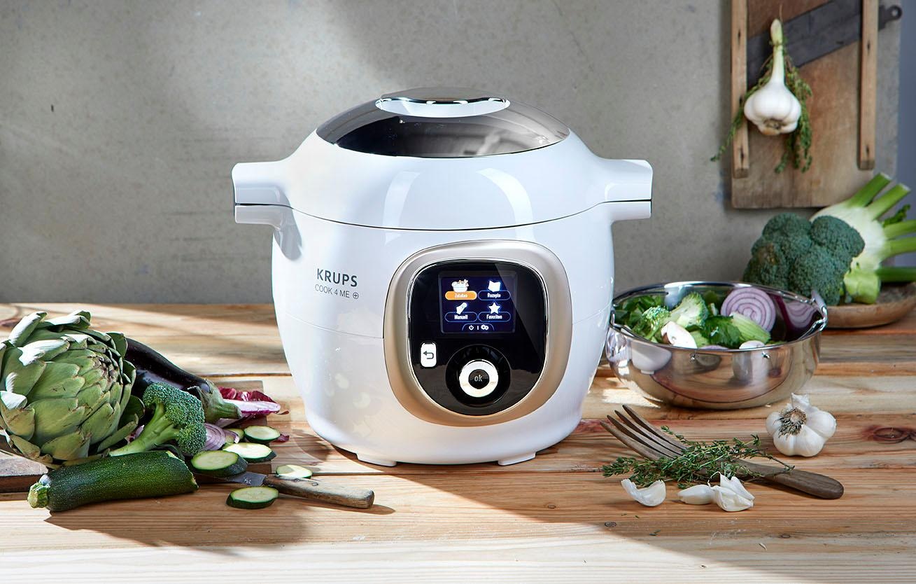 Krups Multikocher »CZ7101 Cook4Me +«, 6L Kapazität, digitale Rezepte, Schnellkochtopf, Dampfgaren, Anbraten