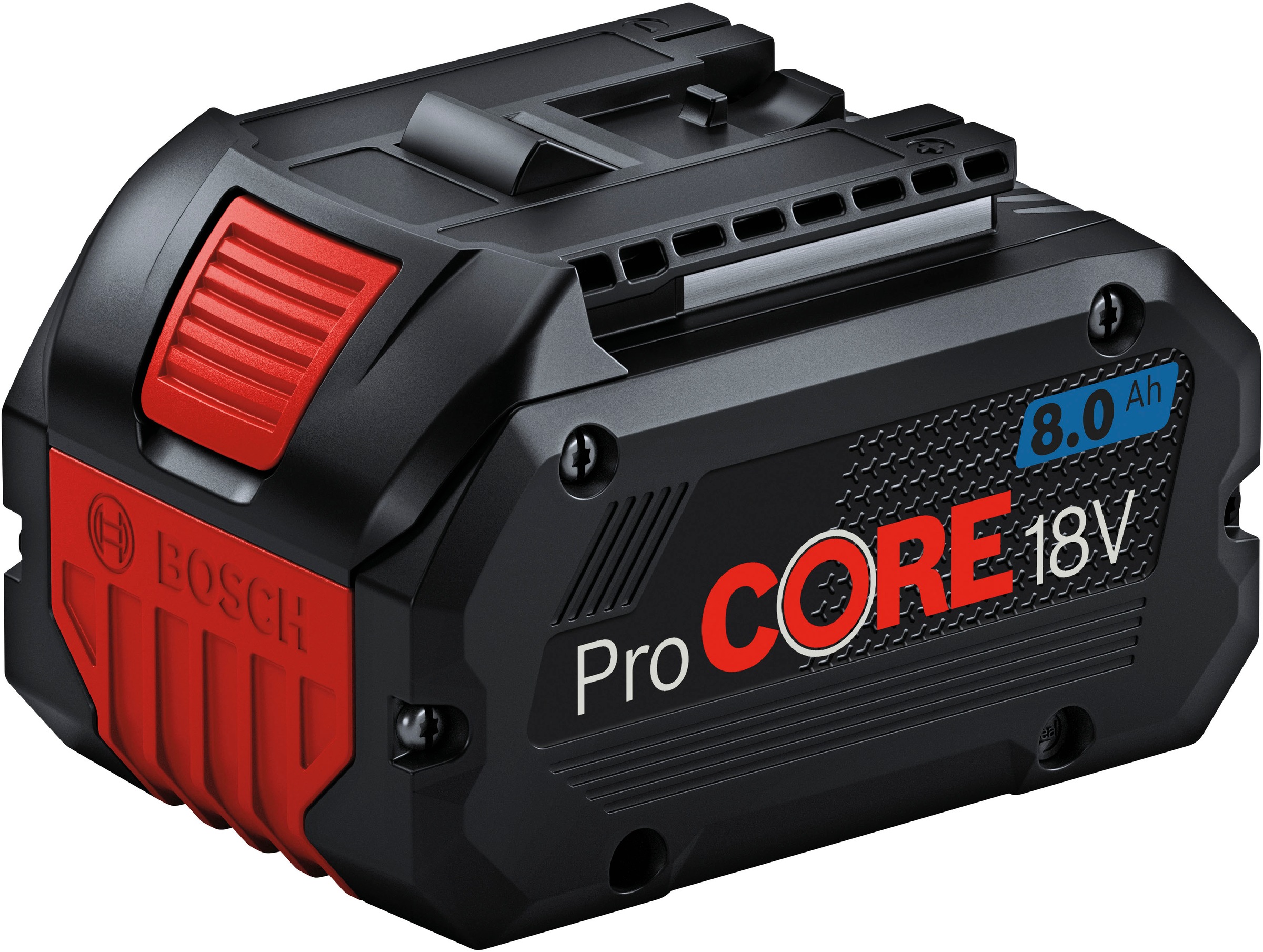 BOSCH PROFESSIONAL Akkupacks »»ProCORE 18V (1 x 8, 0Ah, C) UNI«« Hochleistungsakku für Leistung wie bei einem 2.000-Watt-Kabelgerät Schwarz