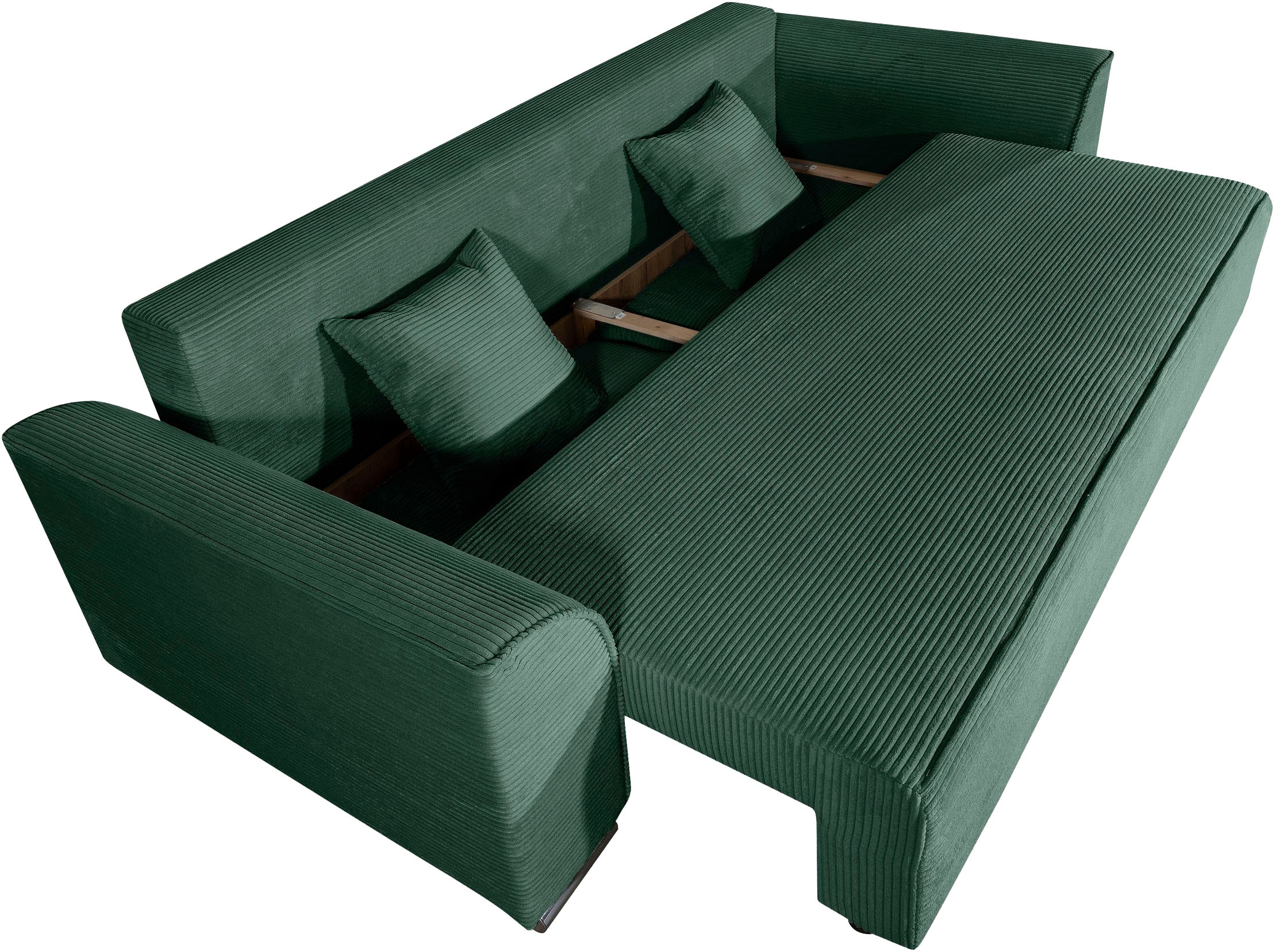 COLLECTION AB Schlafsofa »Sara B: 241 cm, Liegefl. 137x195 cm, Bettkasten, optional mit Topper« Schlaffunktion, Couch mit Bonnellfederkern, Gästebettfunktion