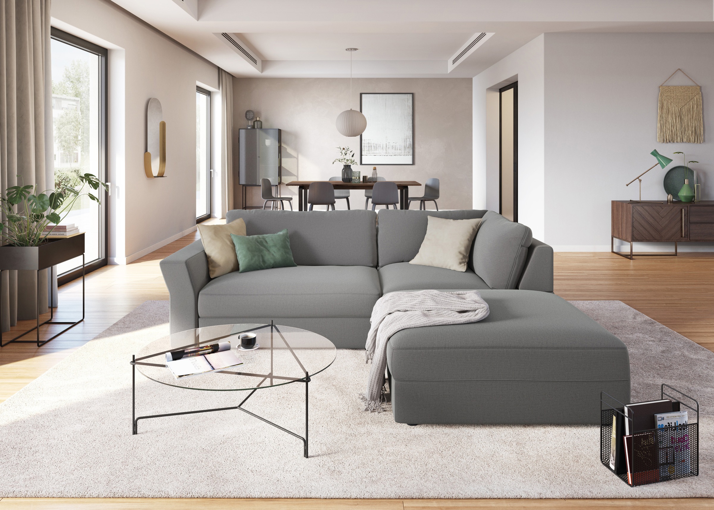 sit&more Ecksofa »Cadabra L-Form« Breite 243 cm, inklusive Sitztiefenverstellung