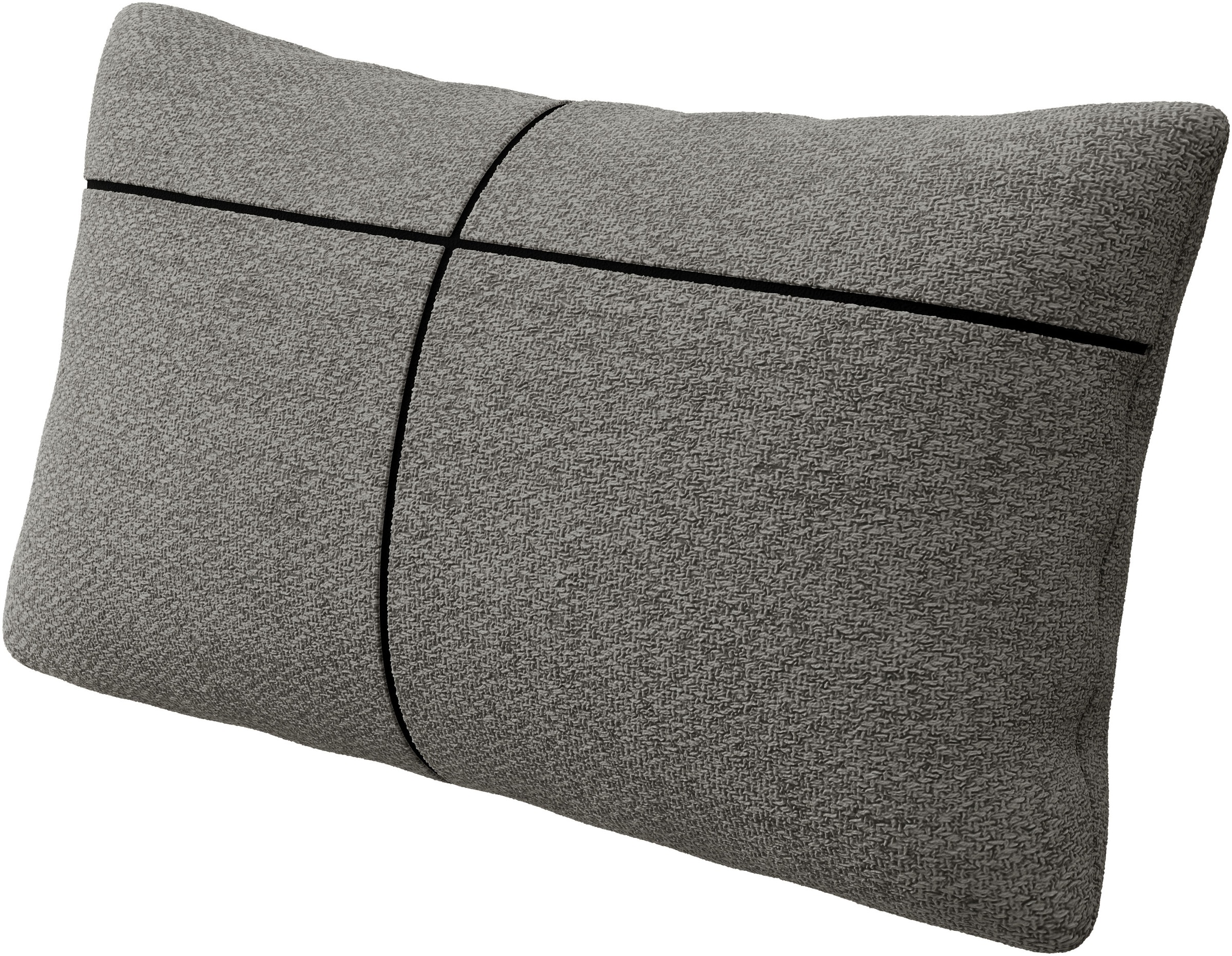 INOSIGN Ecksofa »Cross, mit softem Sitz, L-Form, wendbare Zierkissen, Breite 284 cm«, Couch mit vielen Kissen, stylische Kreuznaht, elegante Metallfüße