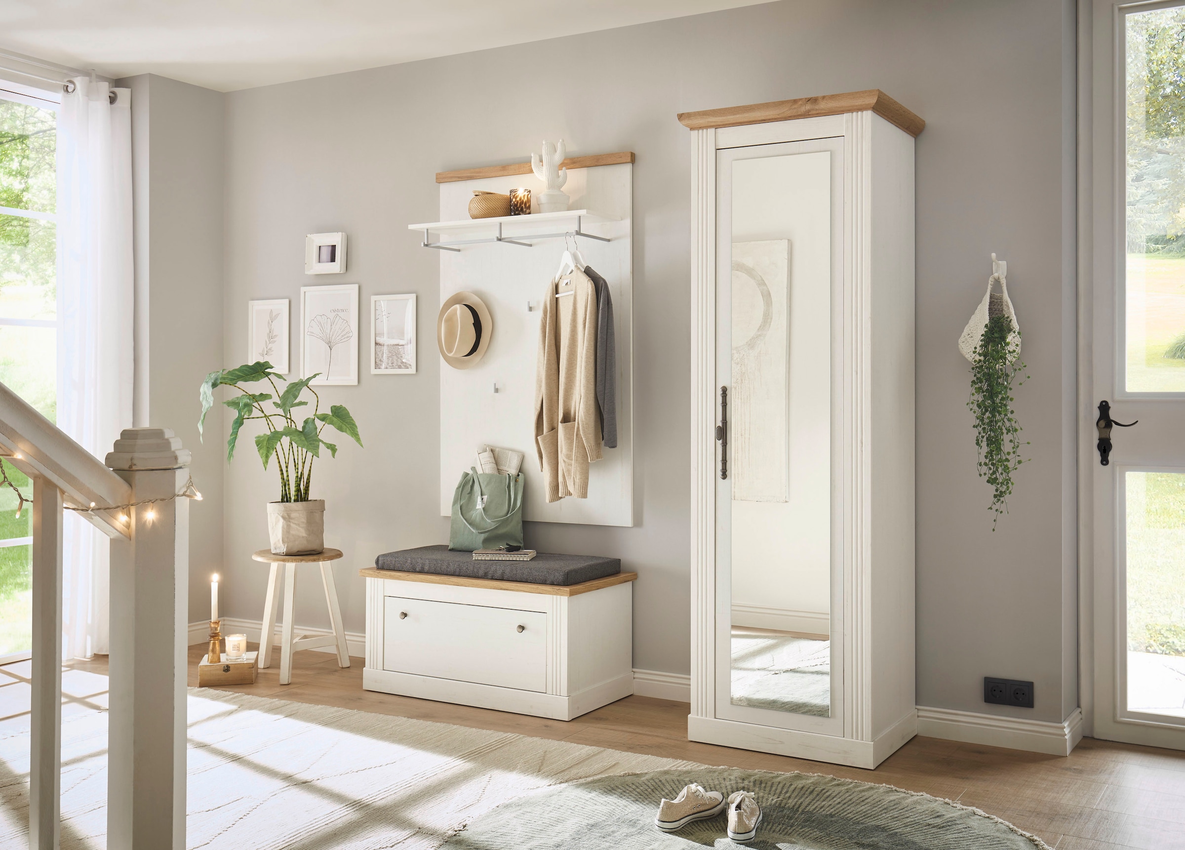 Home affaire Schuhschrank »WESTMINSTER TOPSELLER!«, (Höhe ca. 203 cm), im romantischen Landhausstil
