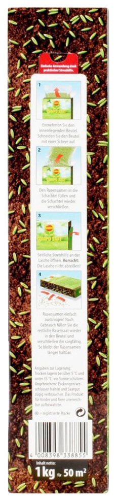 Compo Rasensamen »COMPO SAAT®«, Strapazier-Rasen, 1 kg, für 50 m²