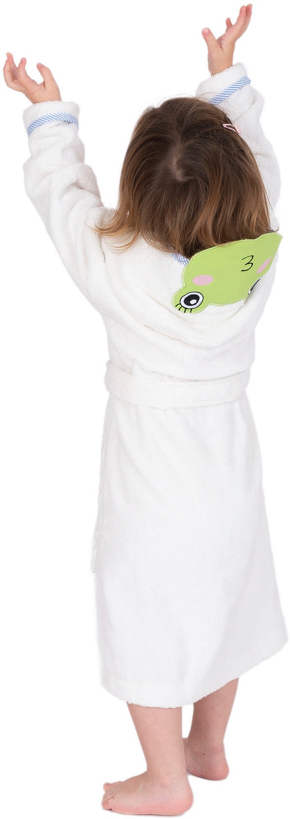 Wewo fashion Kinderbademantel »8023, ideal für Sauna & Spa, Hotelbademantel, Morgenmantel«, (1 St.), Frosch
