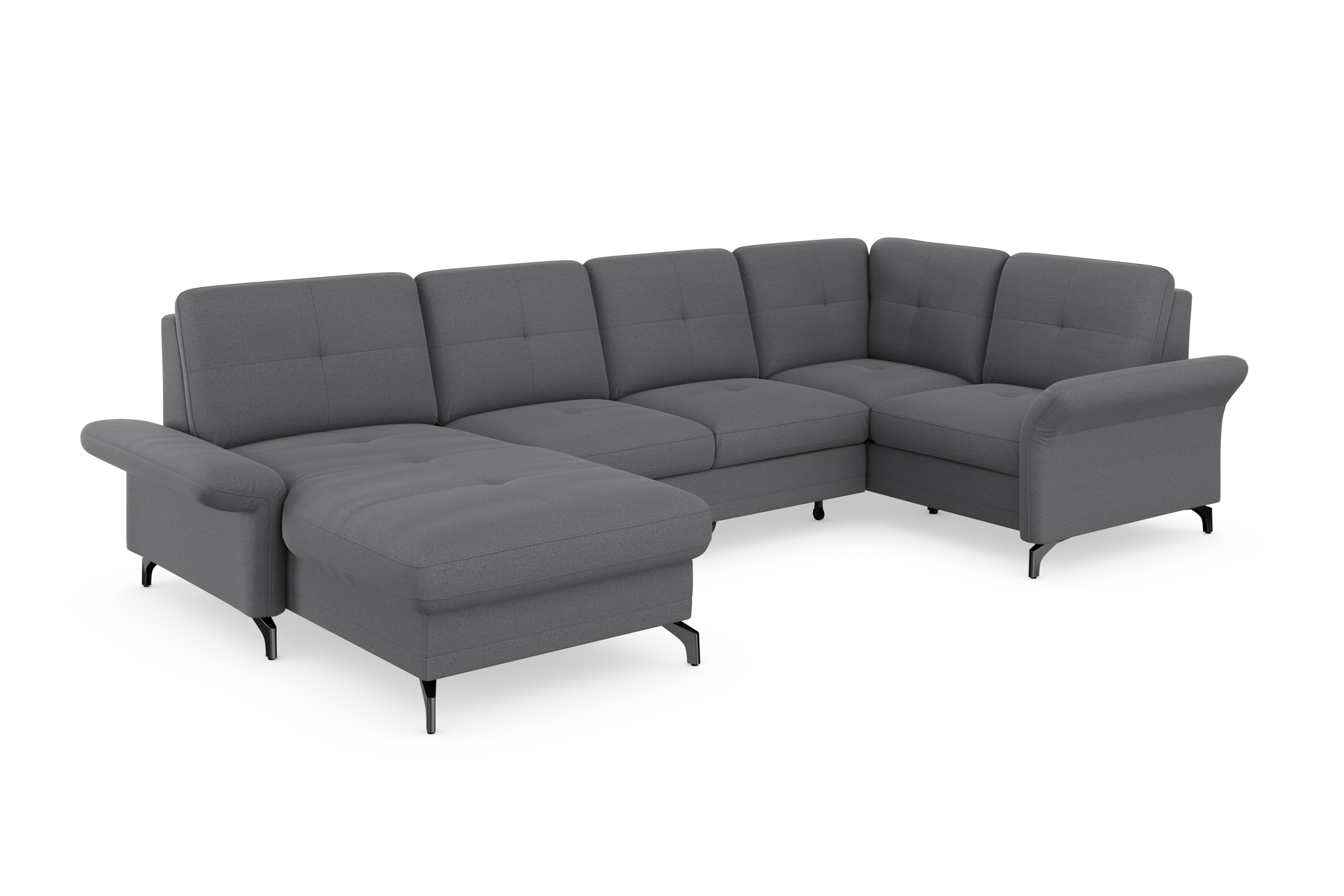 PLACES OF STYLE Wohnlandschaft »Calando U-Form« wahlweise mit Bettfunktion, günstig online kaufen