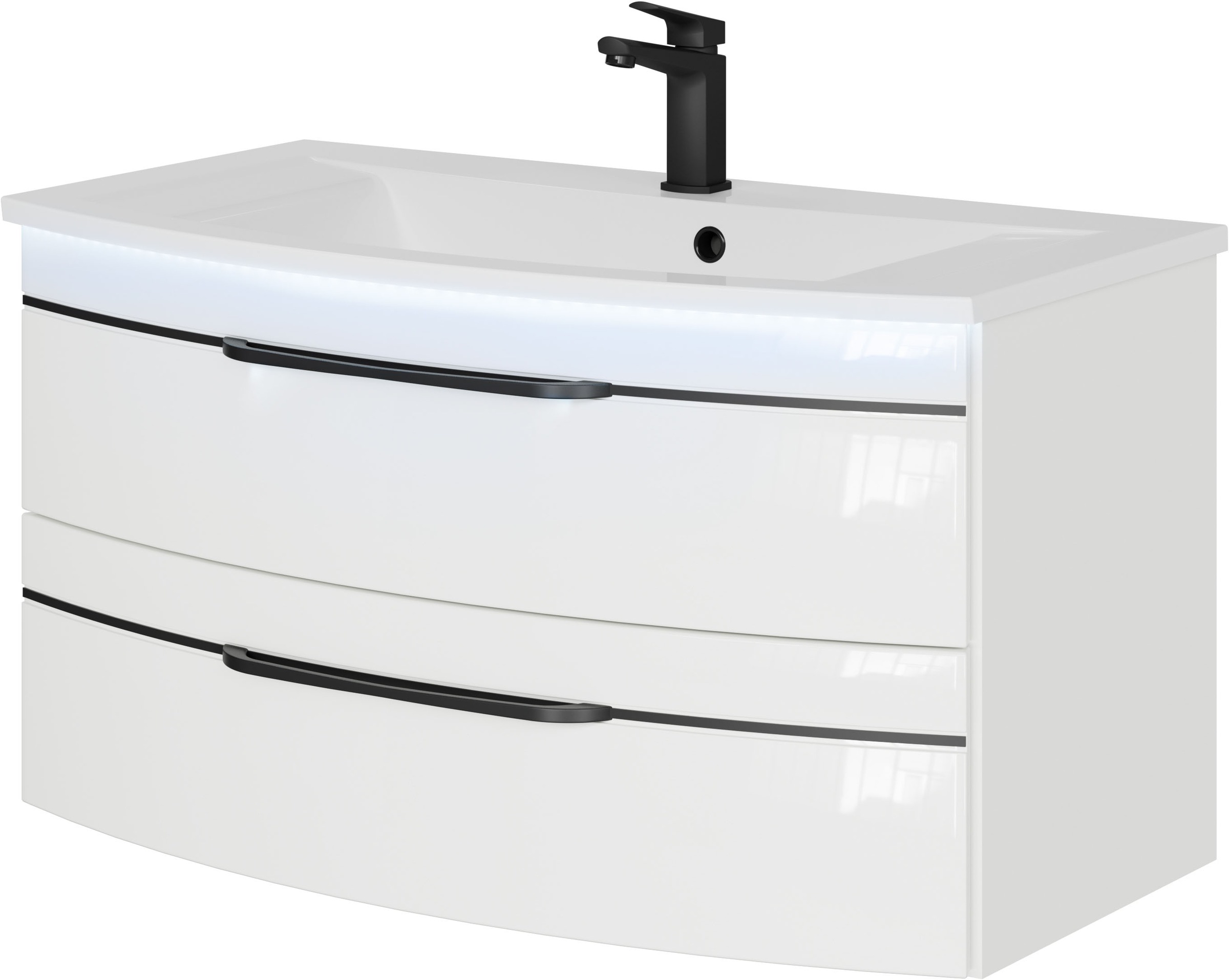 Saphir Waschtisch »Serie 7045 Mineralmarmor-Waschtisch und Unterschrank, 91 günstig online kaufen