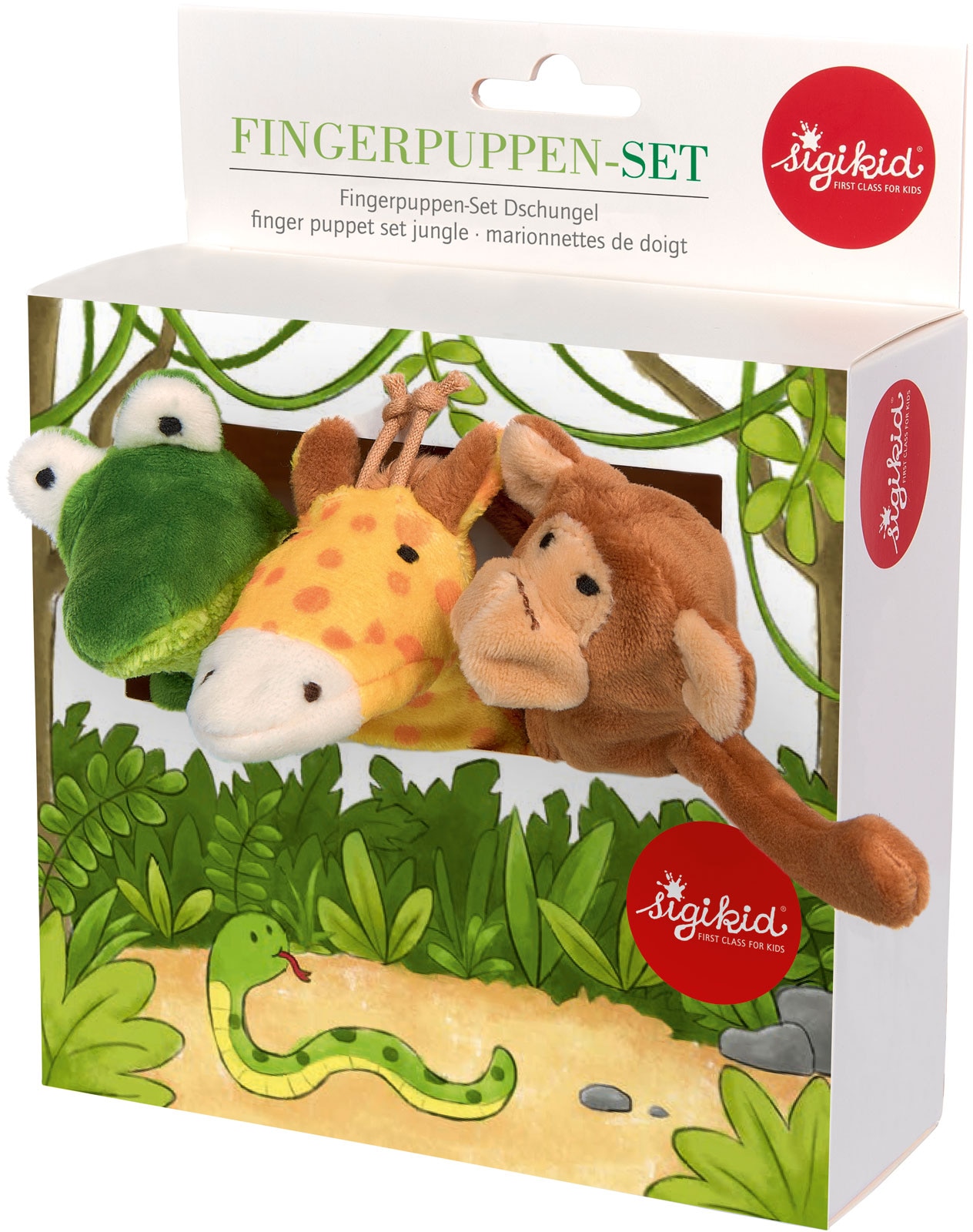 Sigikid Fingerpuppe »My Little Theatre, Dschungel«, (Set, 3 tlg.), für Kasperle- oder Puppentheater