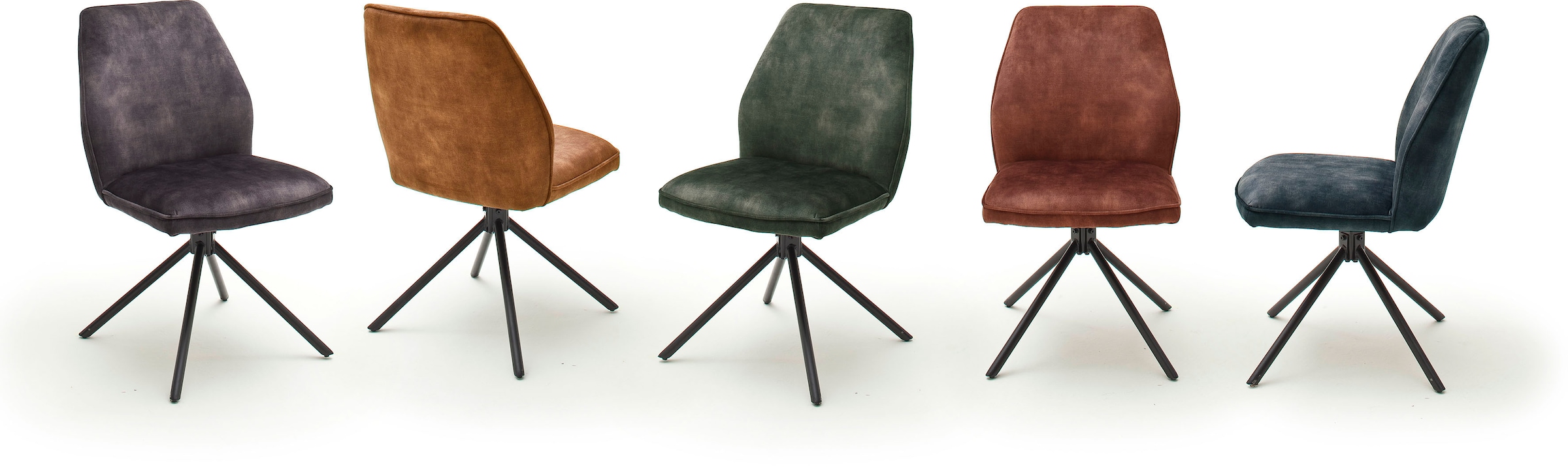 MCA furniture Keder, 120 Raten St., (Set), auf mit »Ottawa«, Vintage, belastbar Esszimmerstuhl Stuhl Vintage bestellen Kg 2 bis Veloursoptik