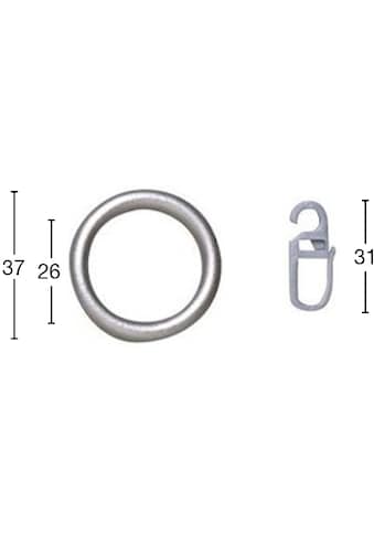 GARESA Gardinenring »Ring mit Haken«, (Set, 20 St., mit Faltenlegehaken), Kunststoff,... kaufen