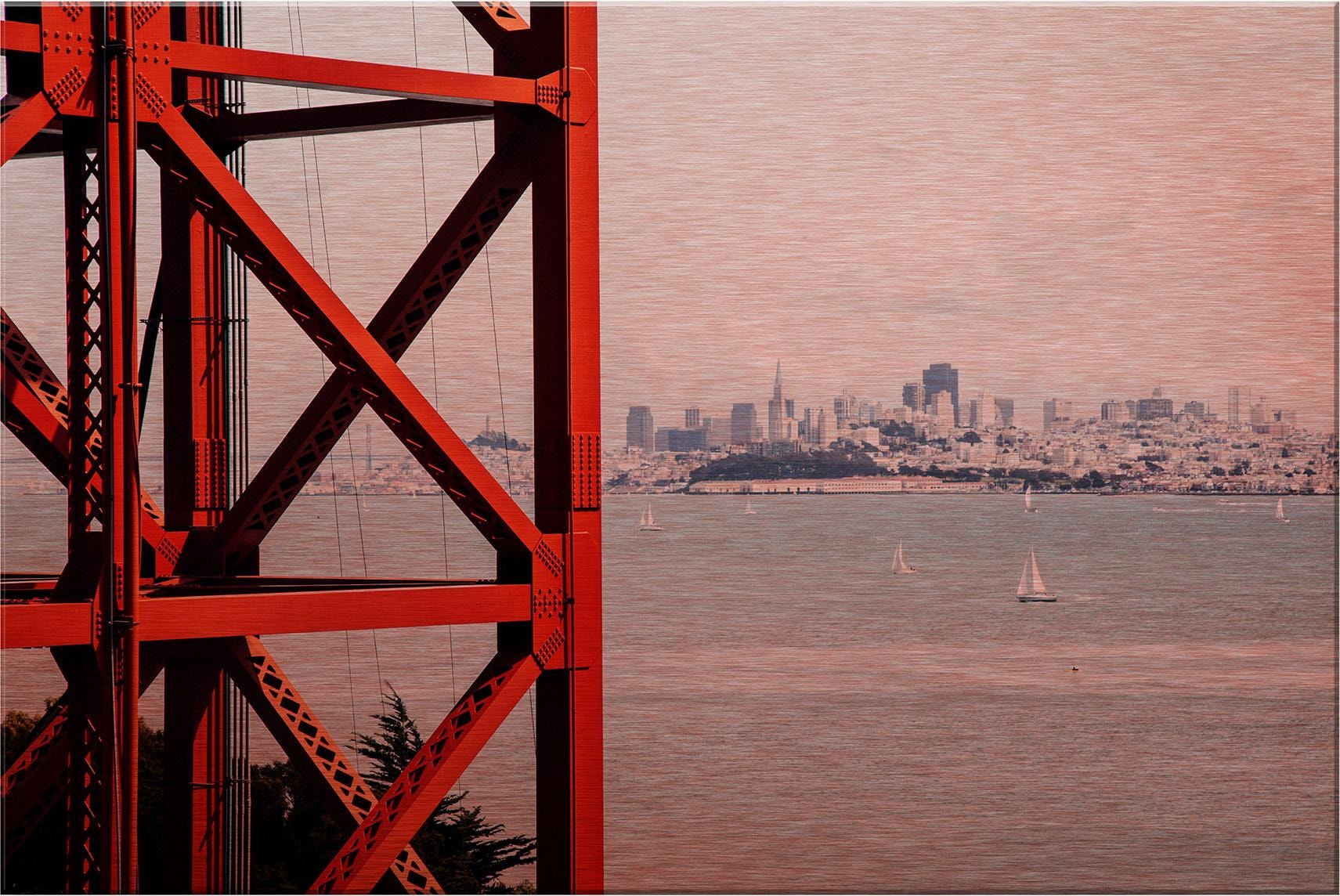 Wall-Art Metallbild »Vor den Toren von San Francisco«, Autos, 60/40 cm günstig online kaufen