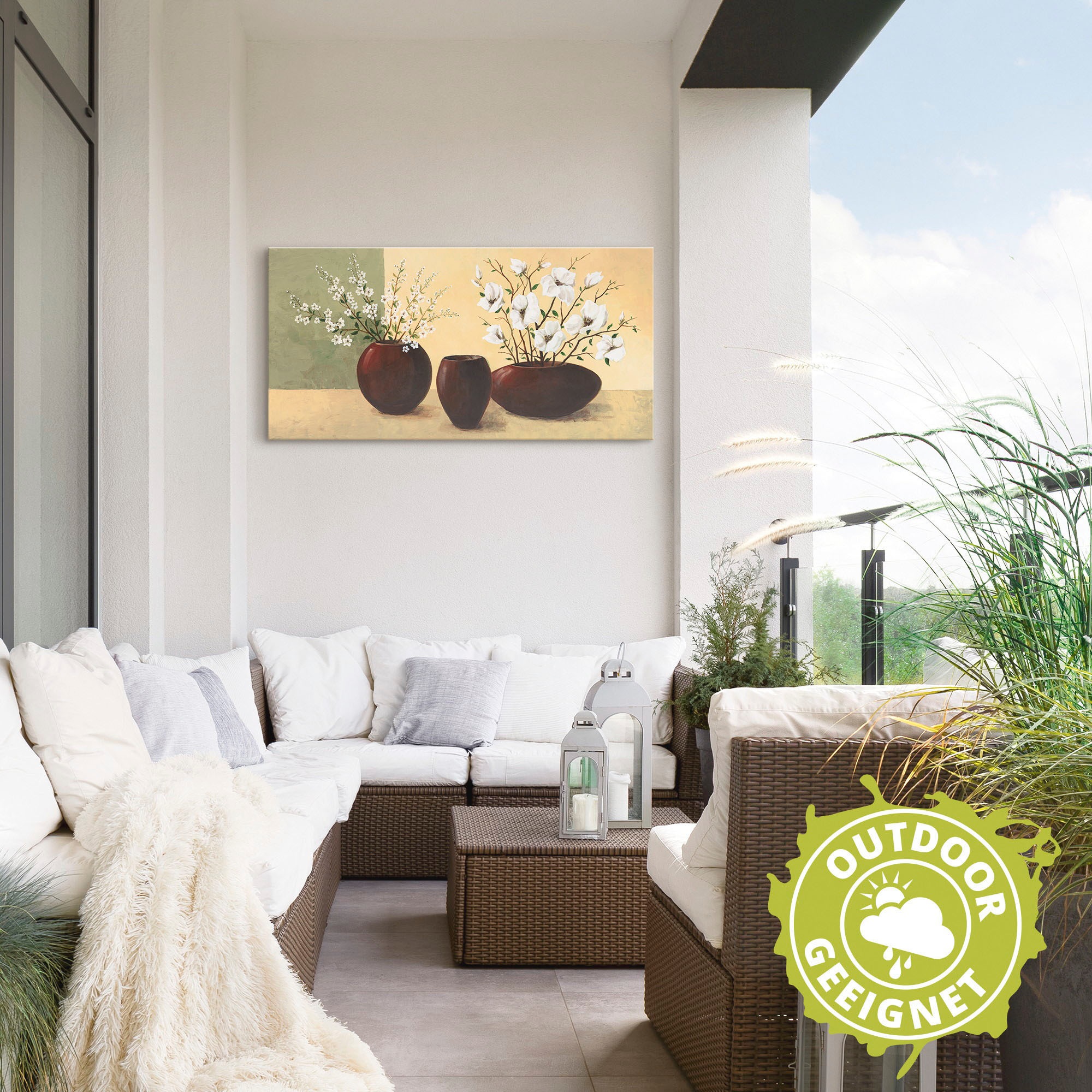 Artland Wandbild »Magnolien«, Vasen & Töpfe, (1 St.), als Alubild, Outdoorbild, Leinwandbild, Poster, Wandaufkleber