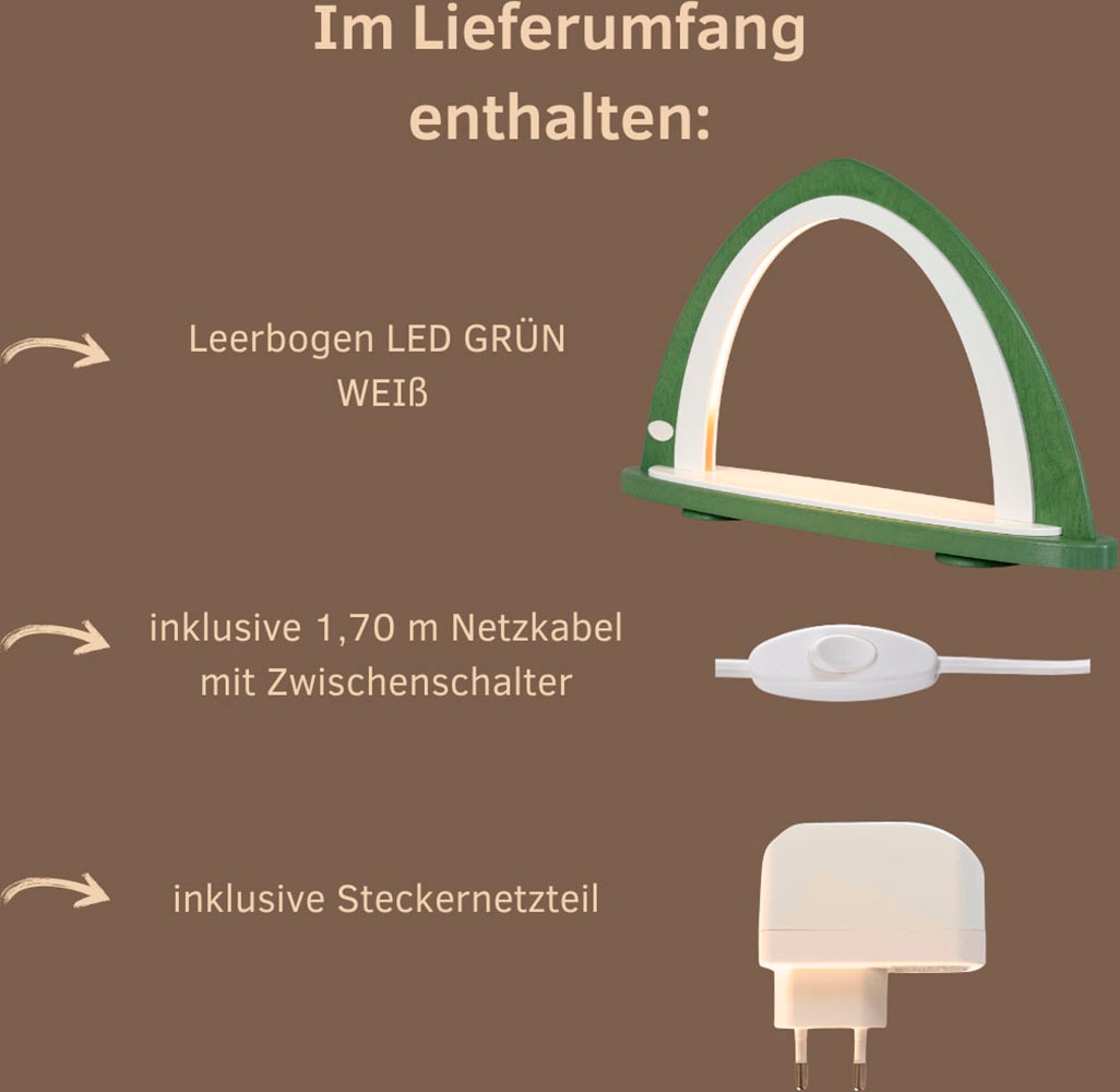 Weigla LED Schwibbogen »Weihnachtsdeko«, Leerbogen zum Selbstbestücken