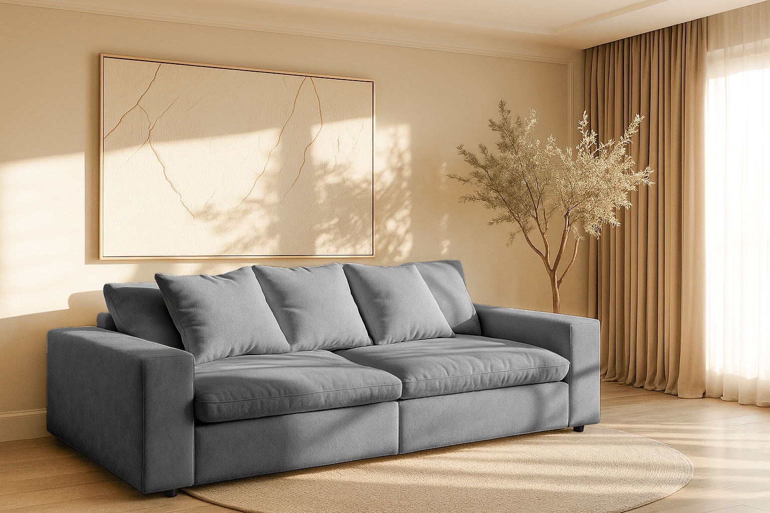 andas Big-Sofa »Venslev«, Lounge-Sofa, mit extra tiefer Sitzfläche und lose günstig online kaufen