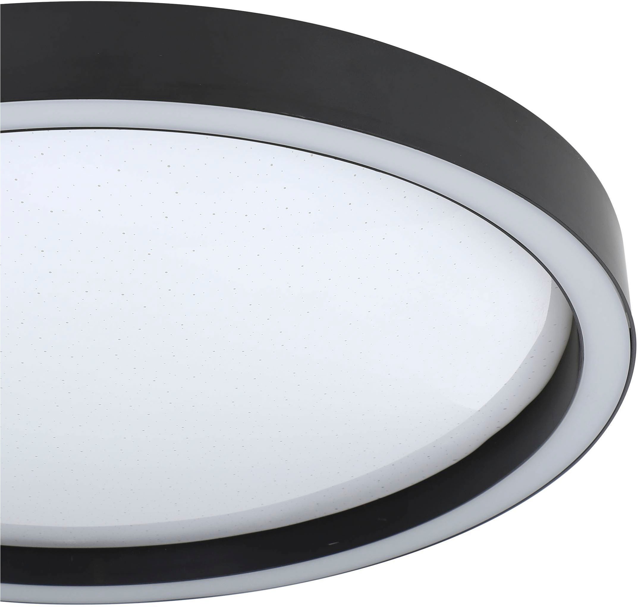 EGLO Deckenleuchte »Montemorelos-Z Deckenlampe, ZigBee 3.0, Kristall-Effekt, Flurlampe« LED-Modul 1 Stk. Kaltweiß | RGB Wand-/Deckenleuchte - H5 x Ø42 cm - schwarz - 17,8W inkl.