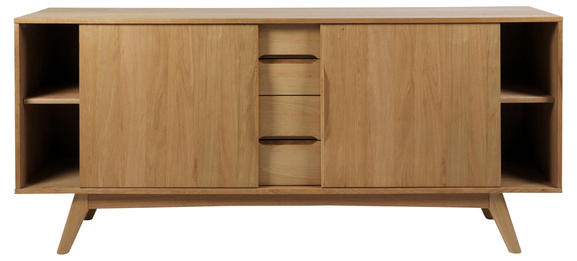 ACTONA GROUP Sideboard »Marte« Anrichte, Eiche/Furnier, 2 Schiebetüren, 4 Schubladen, Breite 180 cm