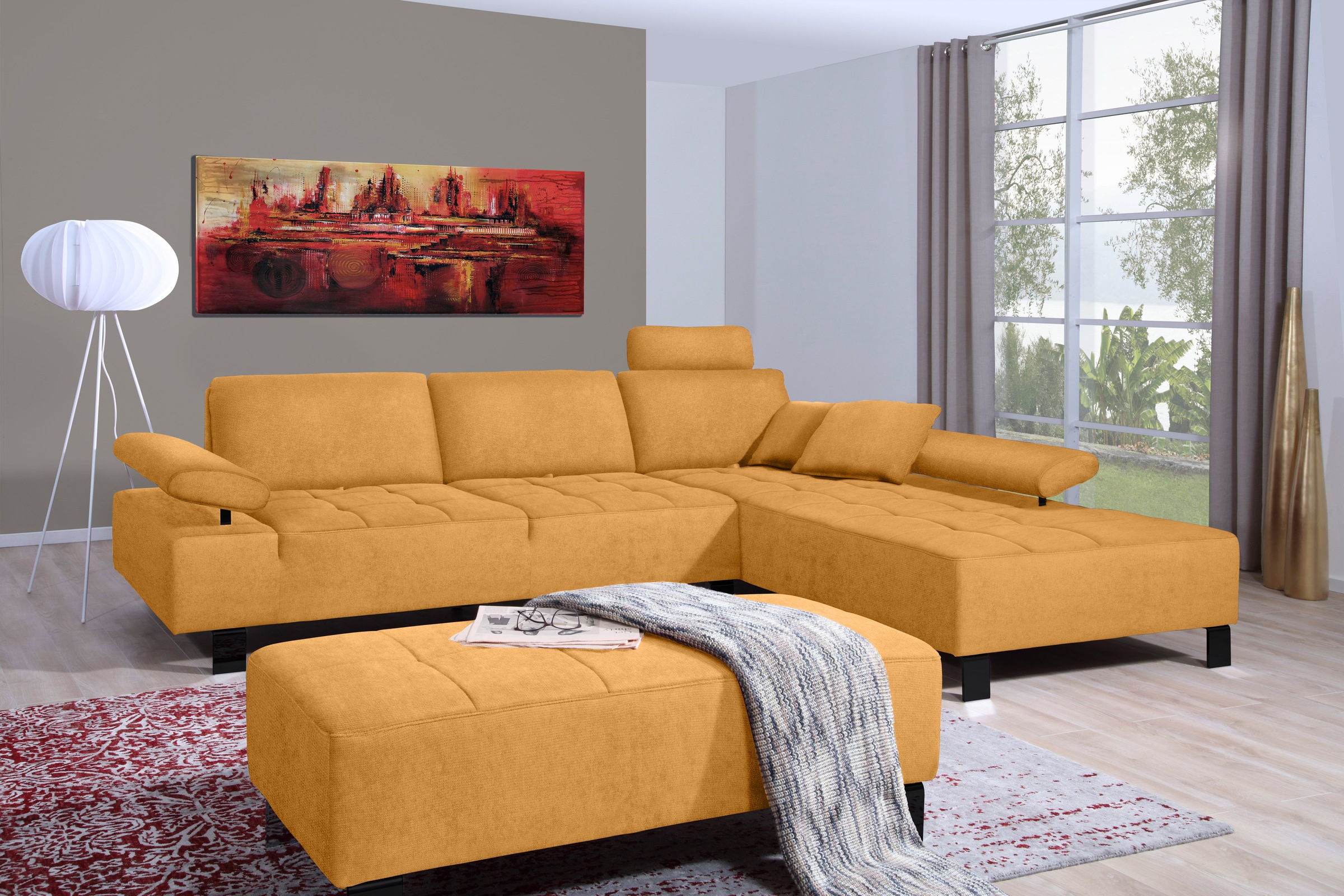 alina Ecksofa »Royce«, inklusive Sitztiefenverstellung, 270 cm breit günstig online kaufen