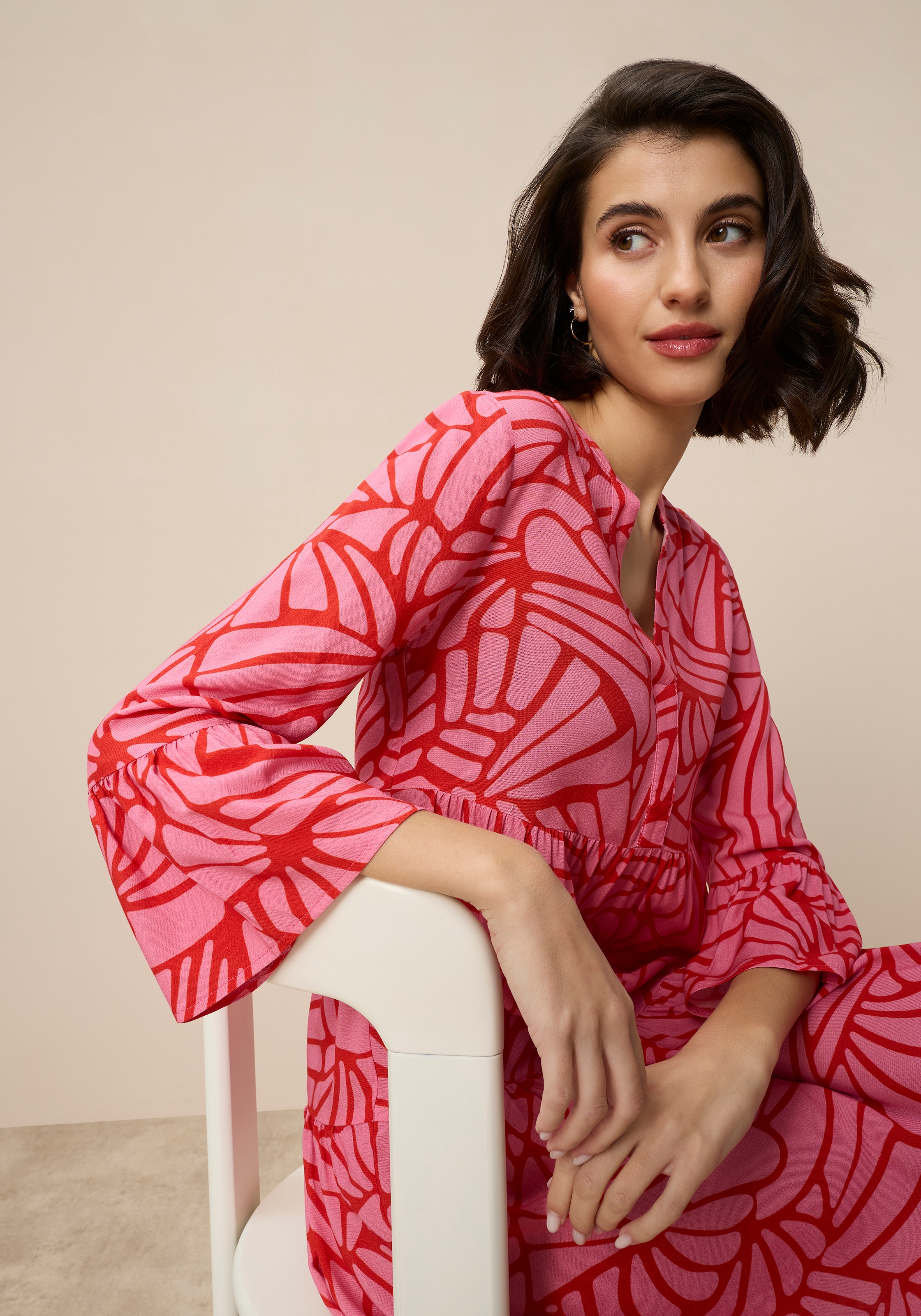 Tamaris Sommerkleid aus Viskose, für Frühling und Sommer, Mini-Länge