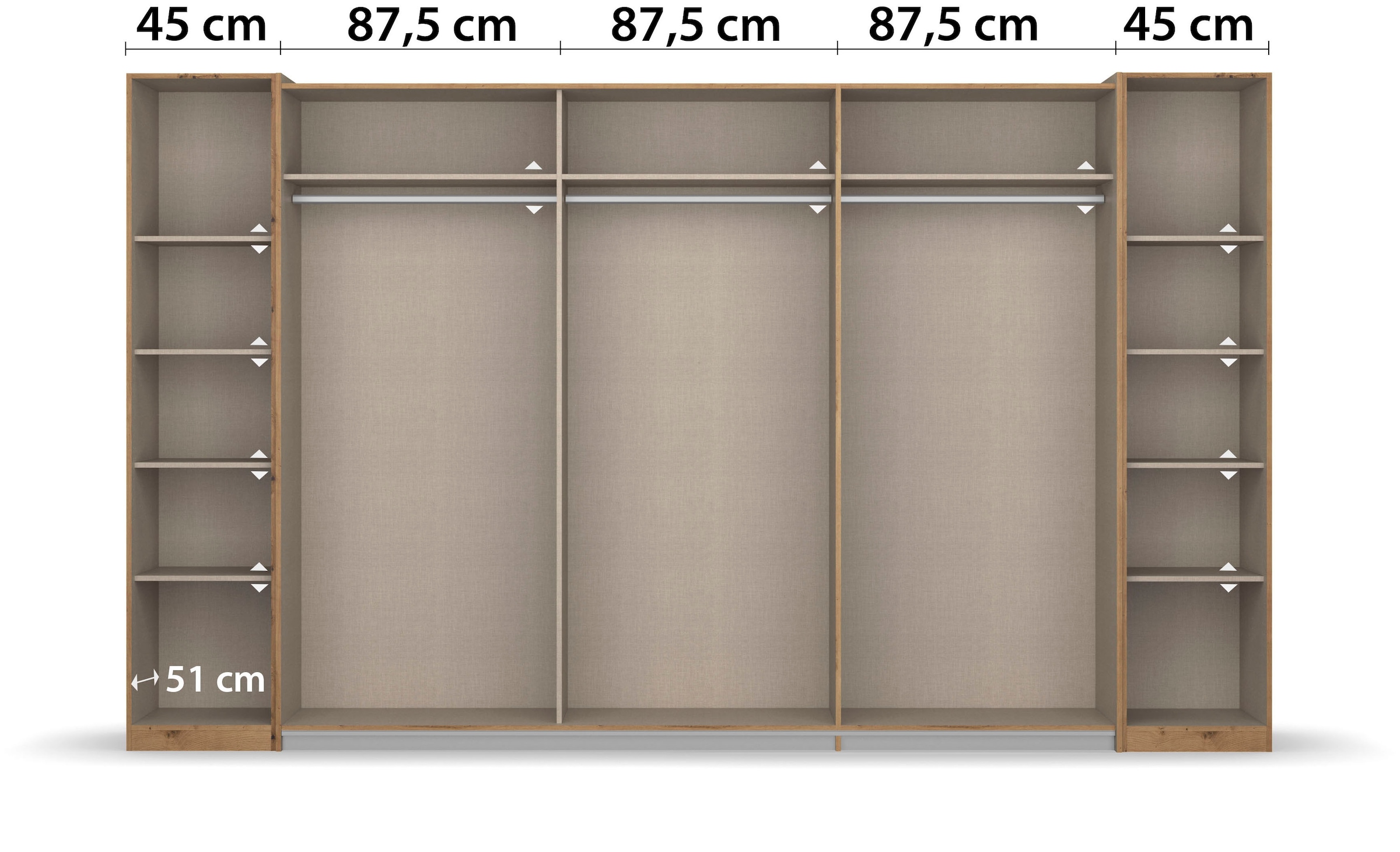 rauch Schwebetürenschrank »Kleiderschrank Drehtürenschrank Schrank Garderobe KRONACH TOPSELLER«, mit Dreh- und Schwebetüren und Spiegel, viele Böden MADE IN GERMANY
