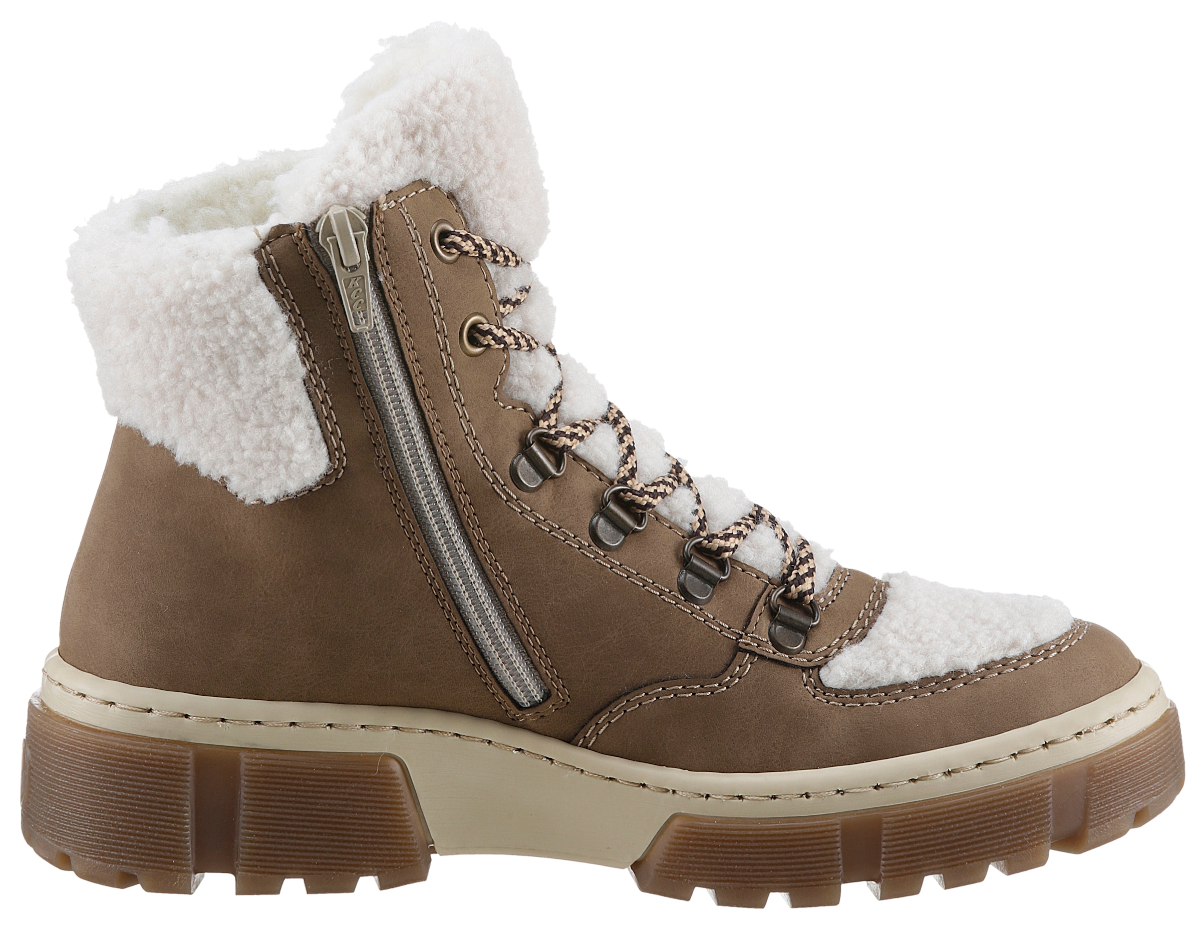 Rieker Winterboots, Schnürboots, Snowboots, Profilsohle, mit Innenreißverschluss