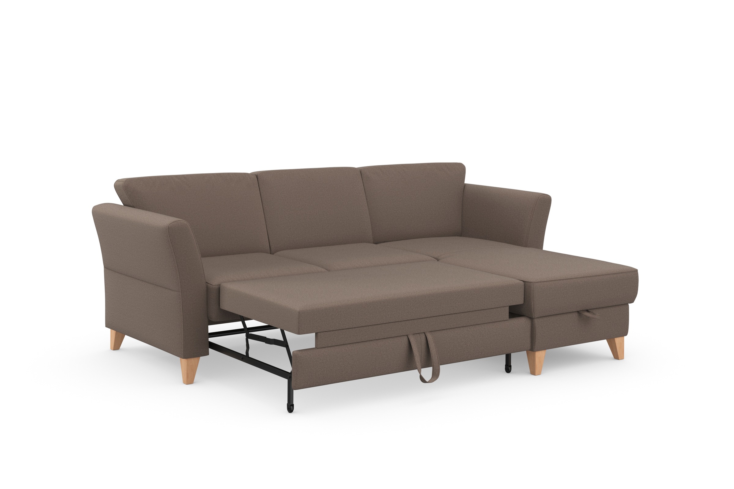 sit&more Ecksofa »Visby L-Form«, Wahlweise mit Bettfunktion und Bettkasten, frei im Raum stellbar