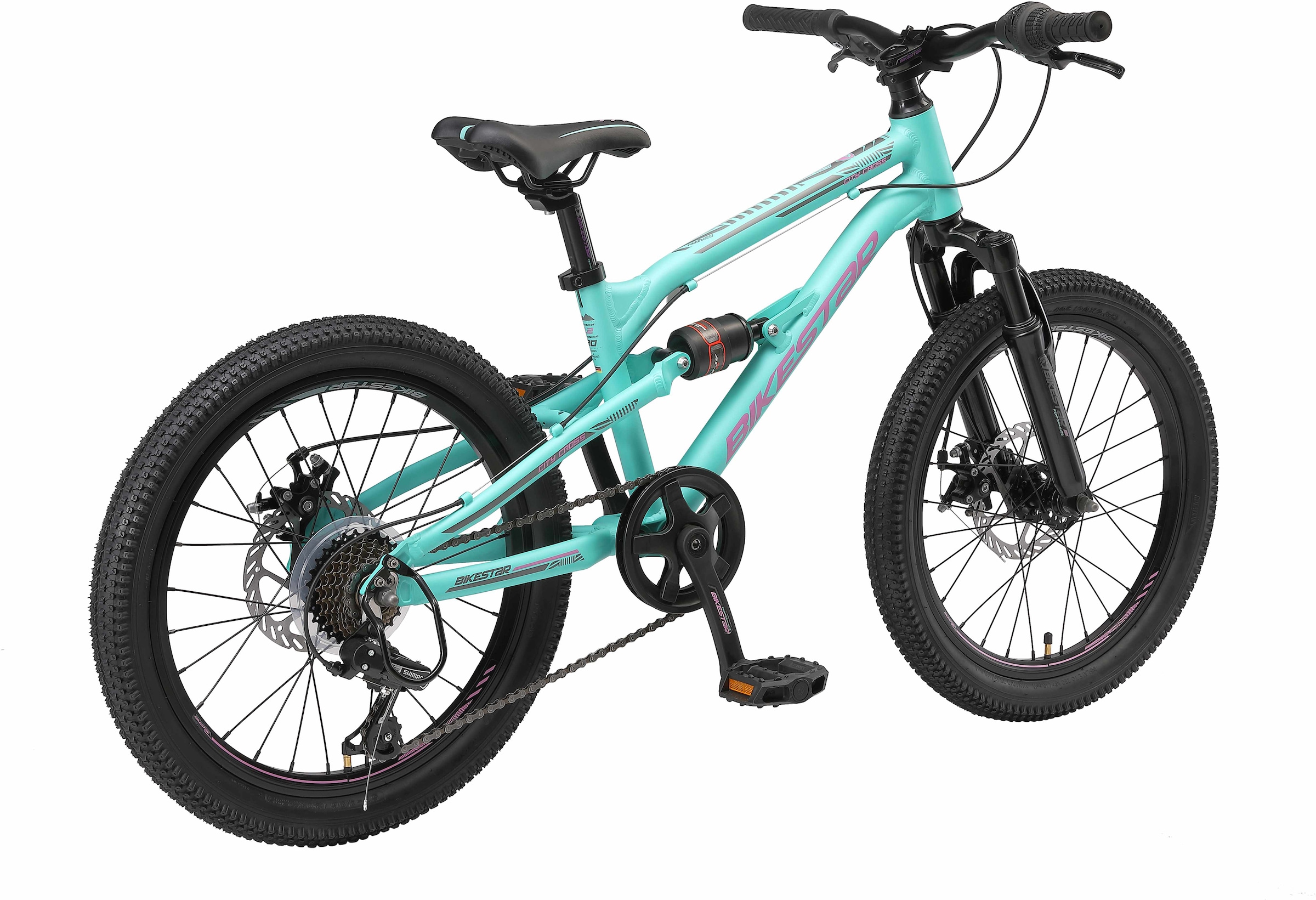 Bikestar Jugendfahrrad, 7 Gang, Shimano, RD-TY21 Schaltwerk, Kettenschaltung