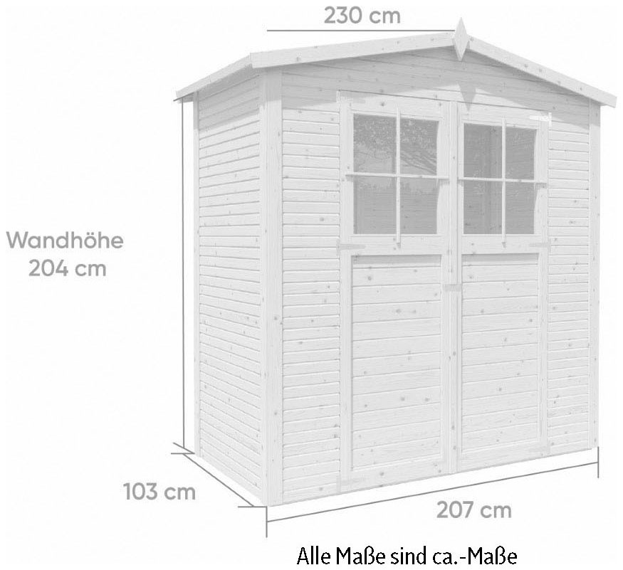 KONIFERA Gartenhaus »Alto 1 Fineline Satteldach«